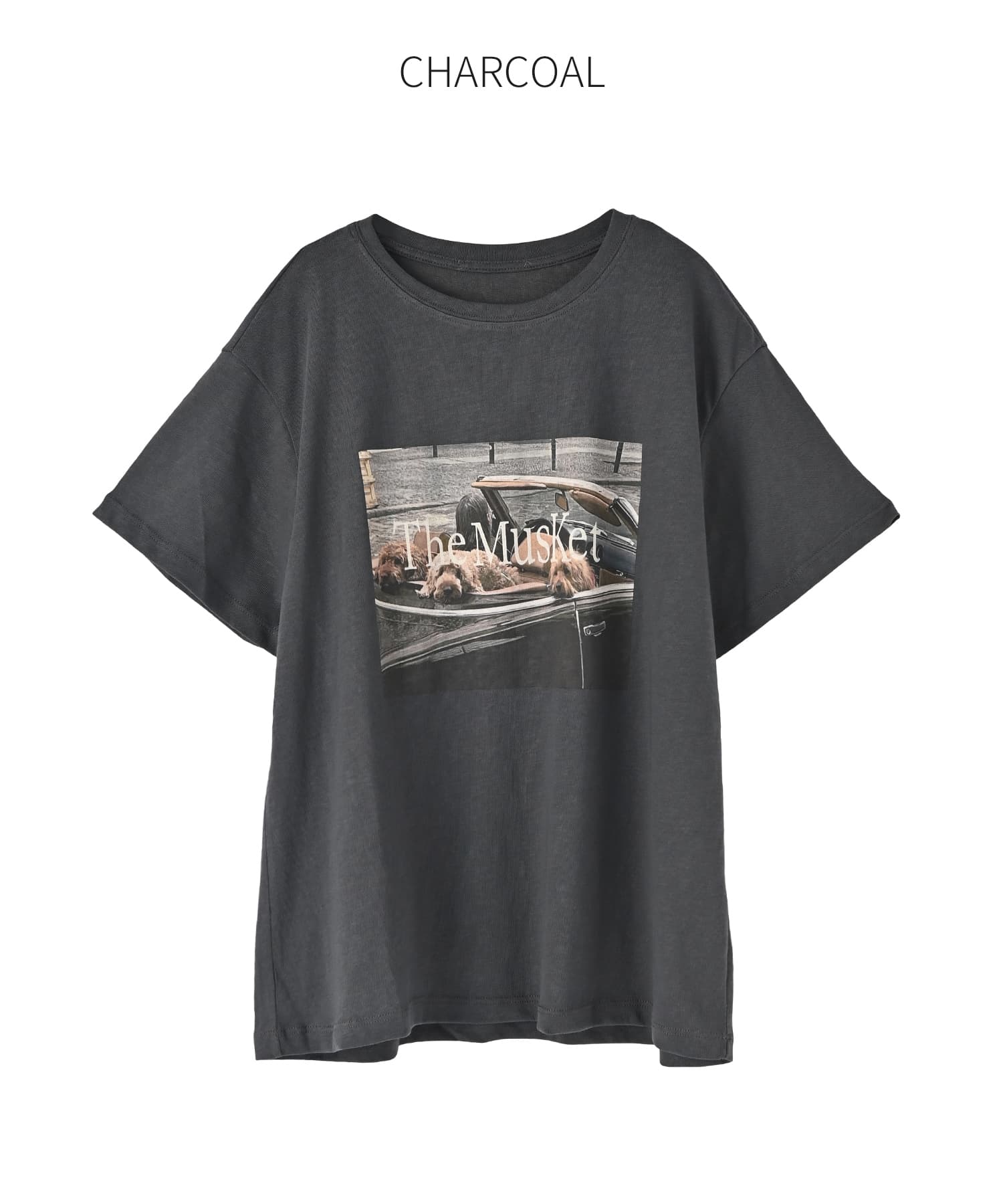 LUXE】dogsフォトプリントさら編みTシャツ | おしゃれな大人レディース