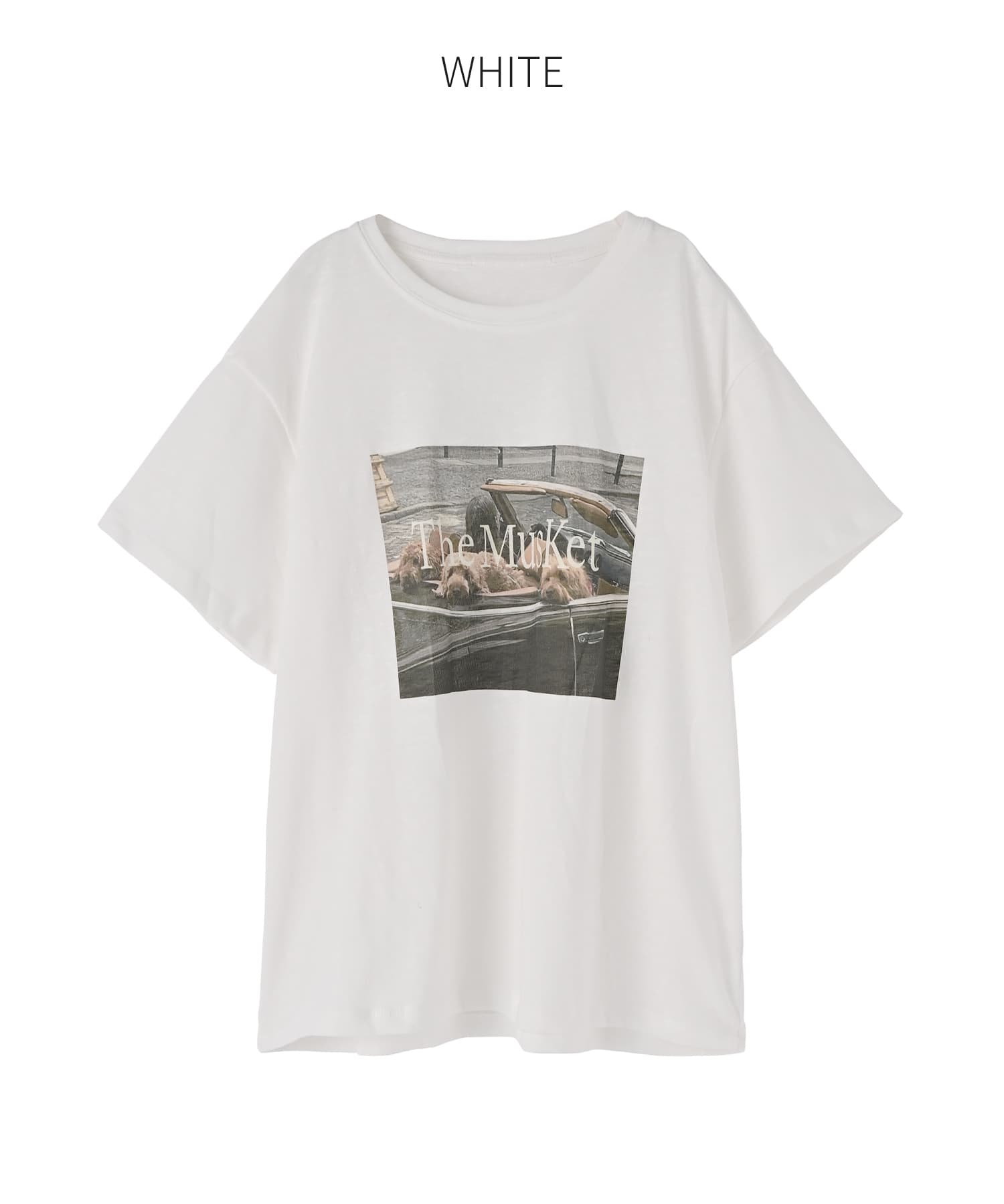 LUXE】dogsフォトプリントさら編みTシャツ | おしゃれな大人レディース