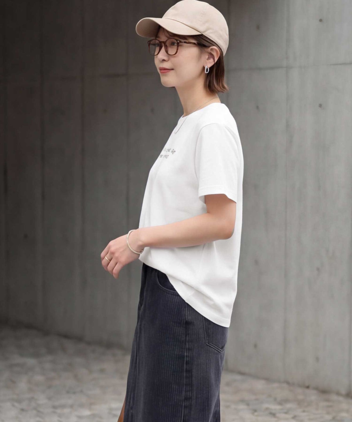 着用イメージ 163cm ホワイト