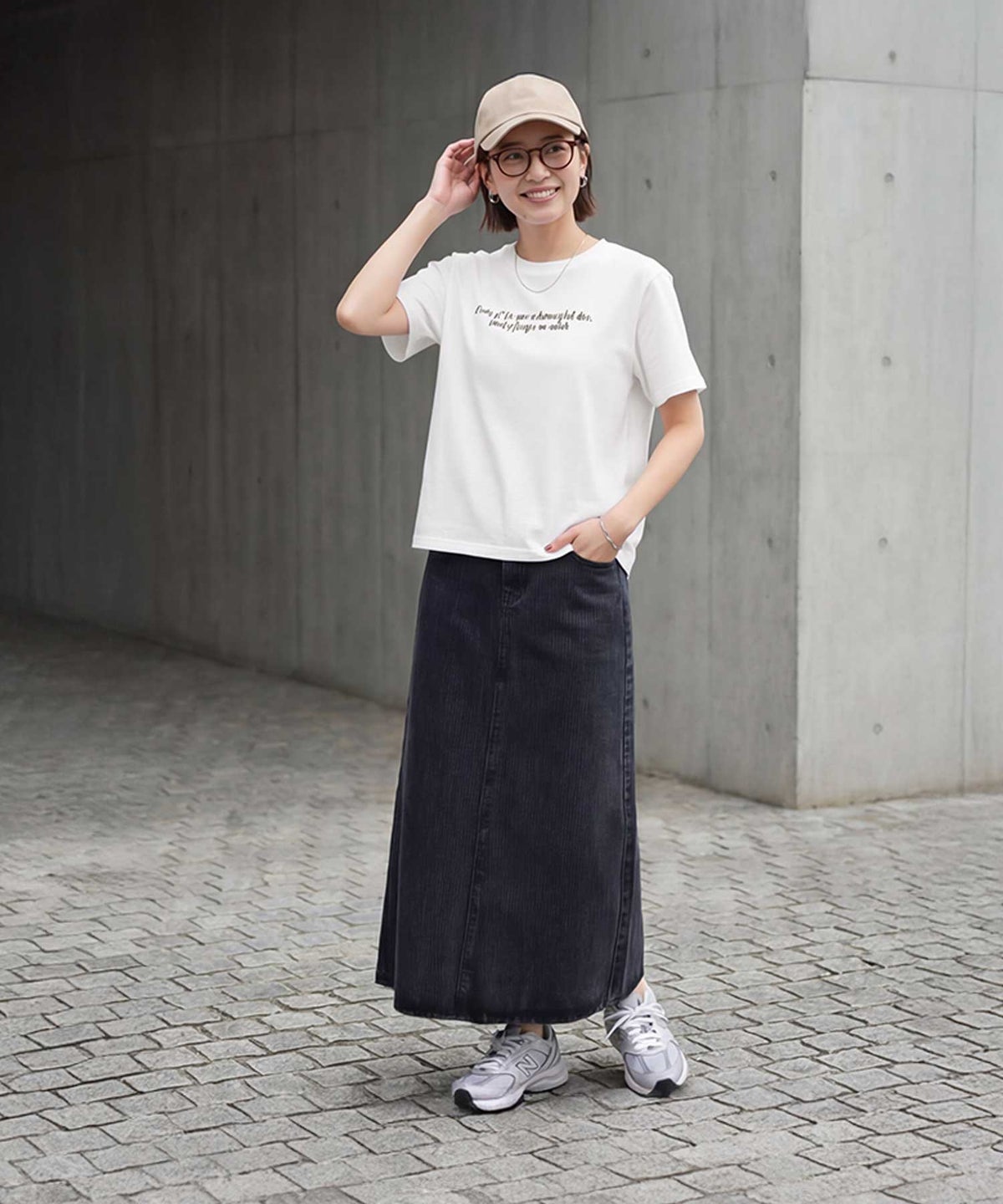 着用イメージ 163cm ホワイト