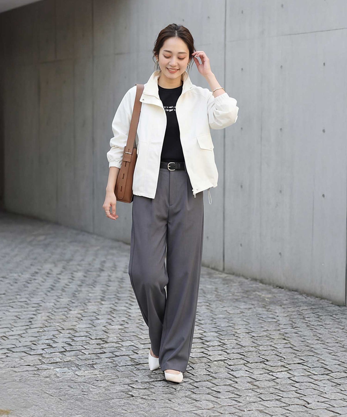 着用イメージ 163cm ブラック