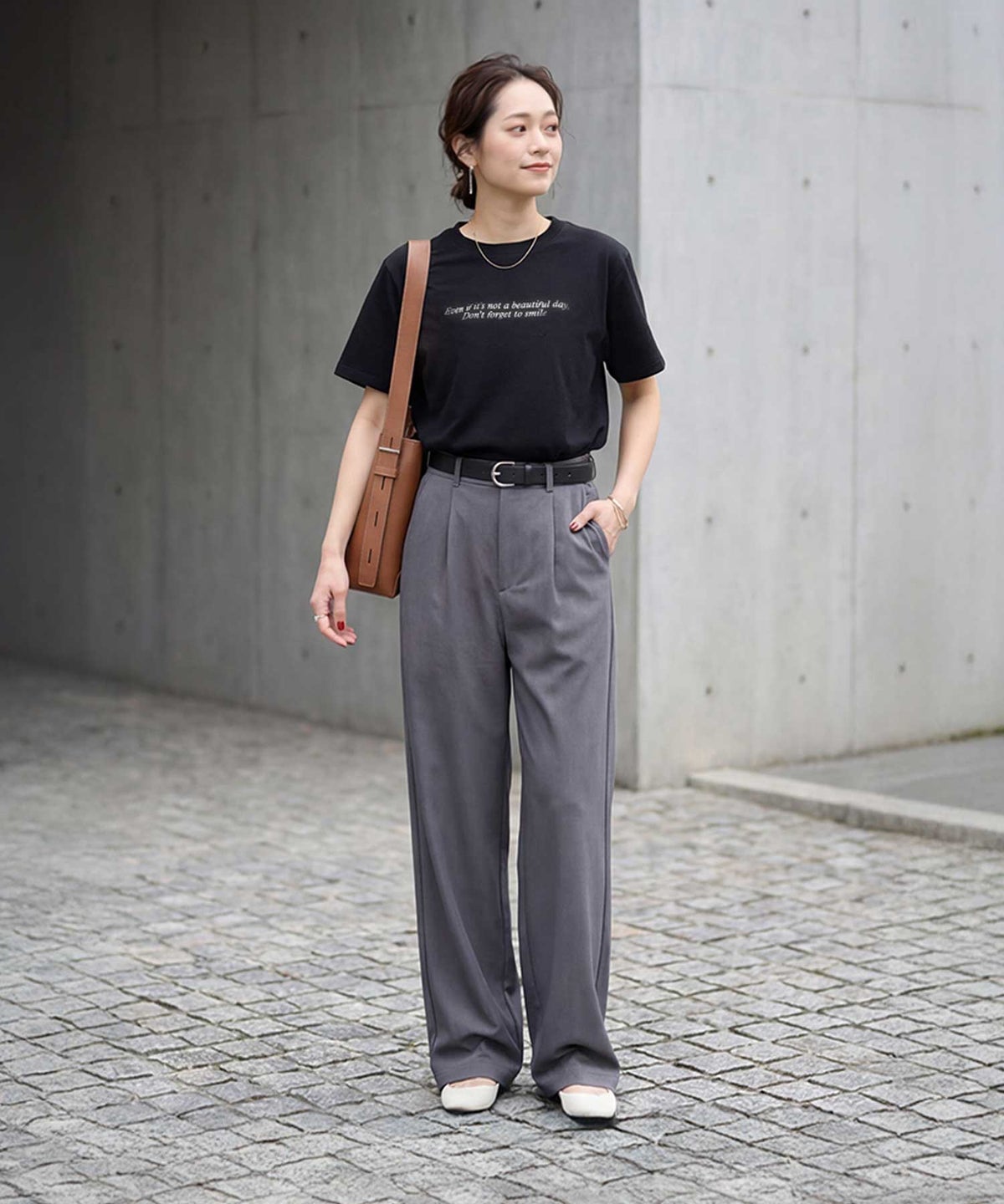 着用イメージ 163cm ブラック