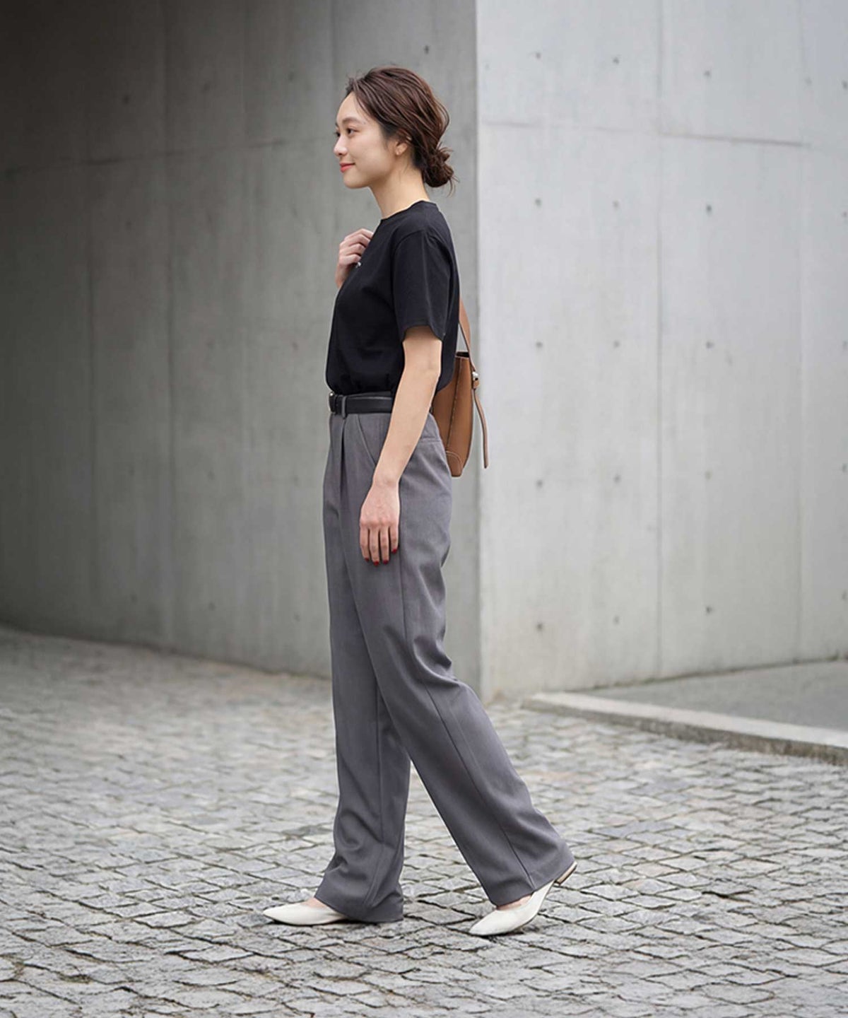 着用イメージ 163cm ブラック