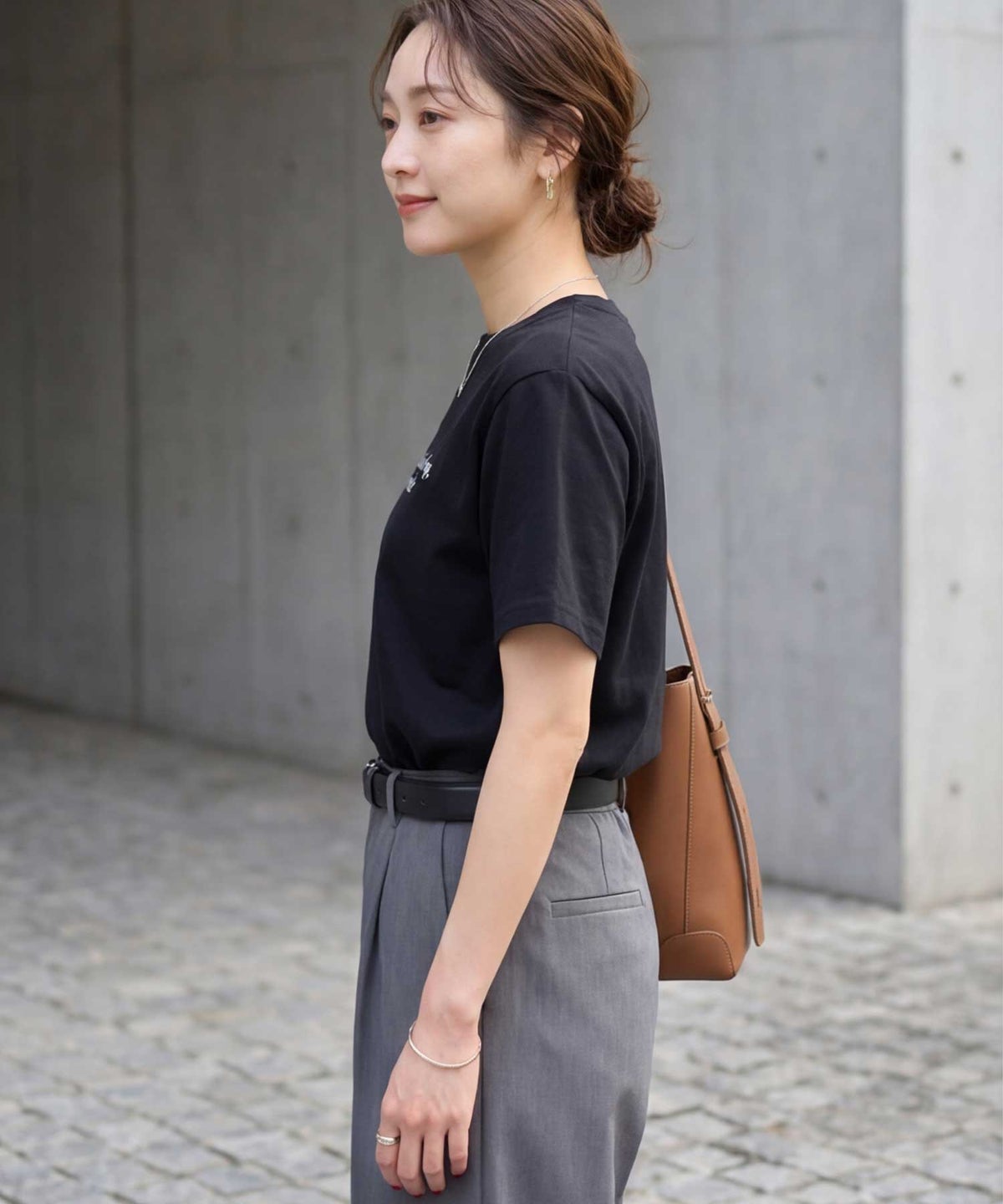 着用イメージ 163cm ブラック