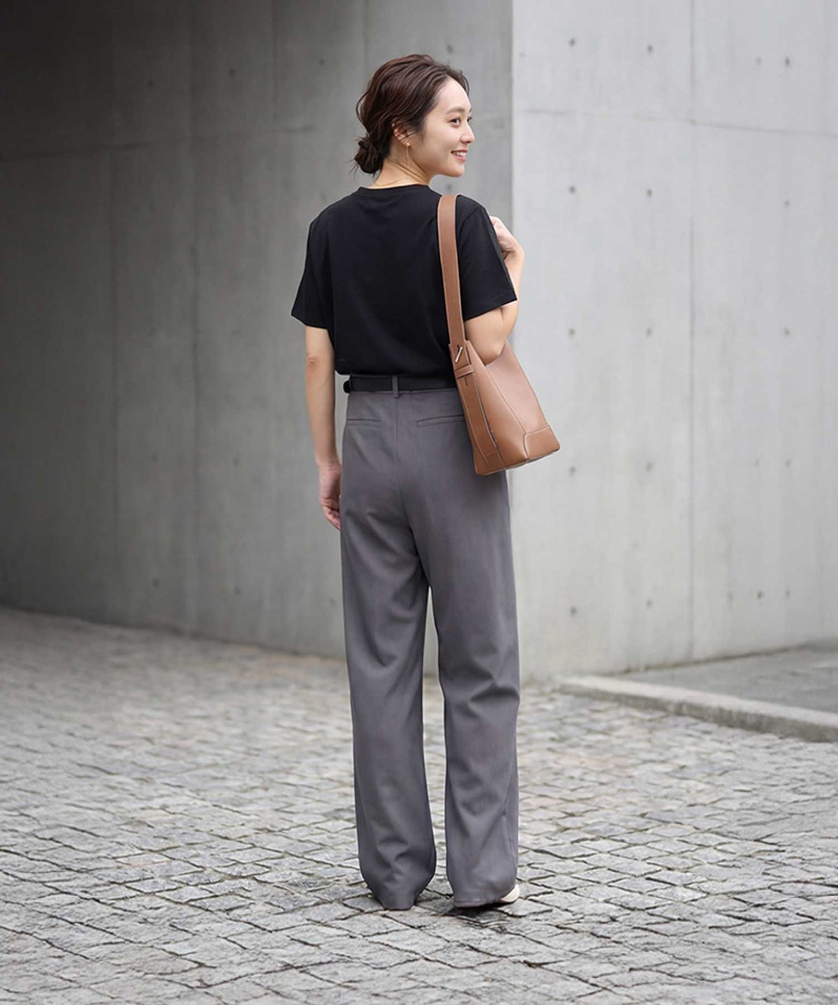 着用イメージ 163cm ブラック