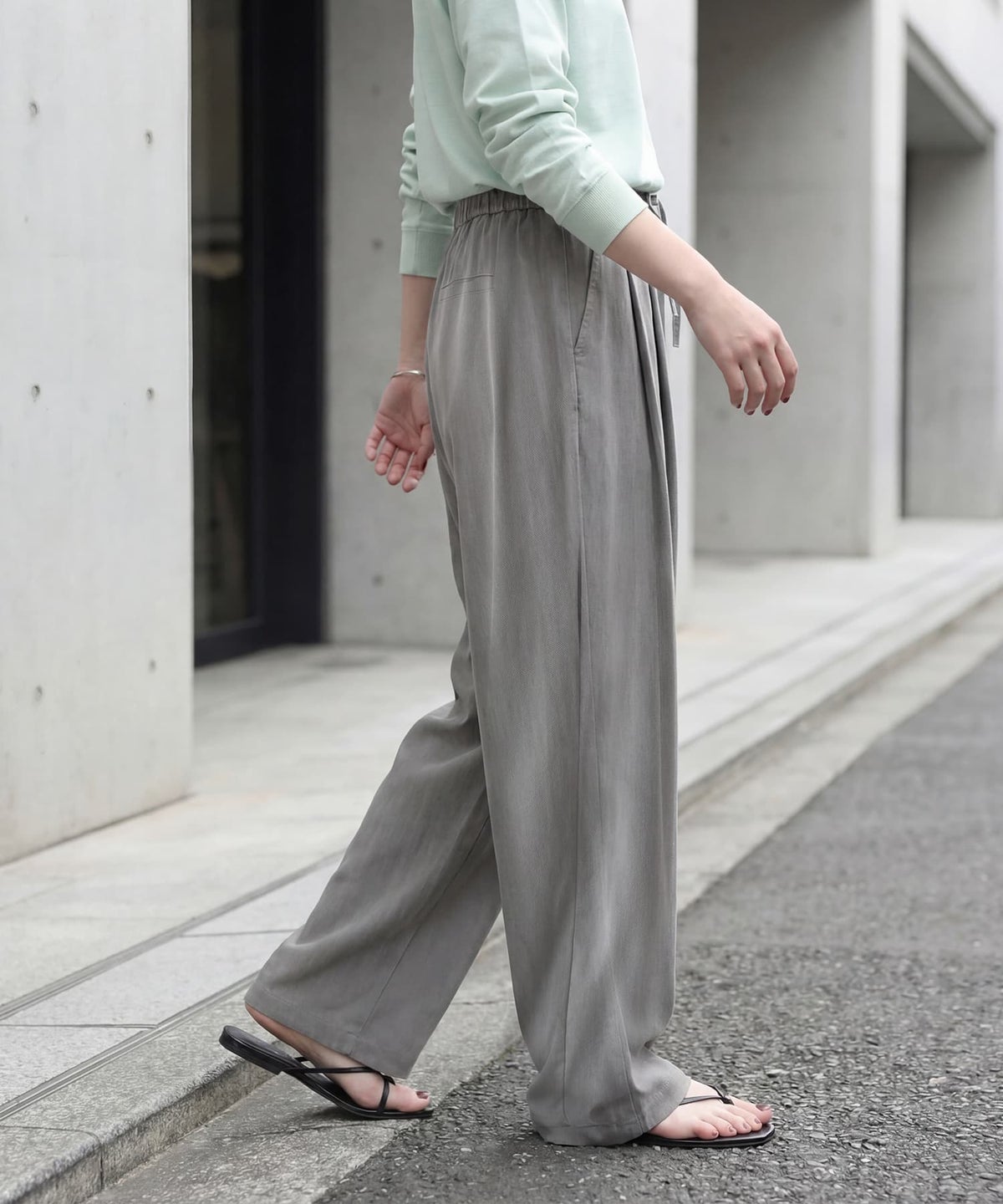 着用イメージ 163cm　ライトグレー