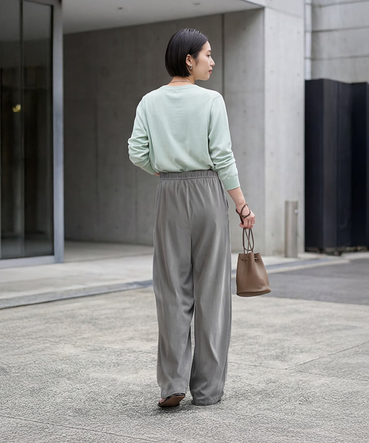 着用イメージ 163cm　ライトグレー