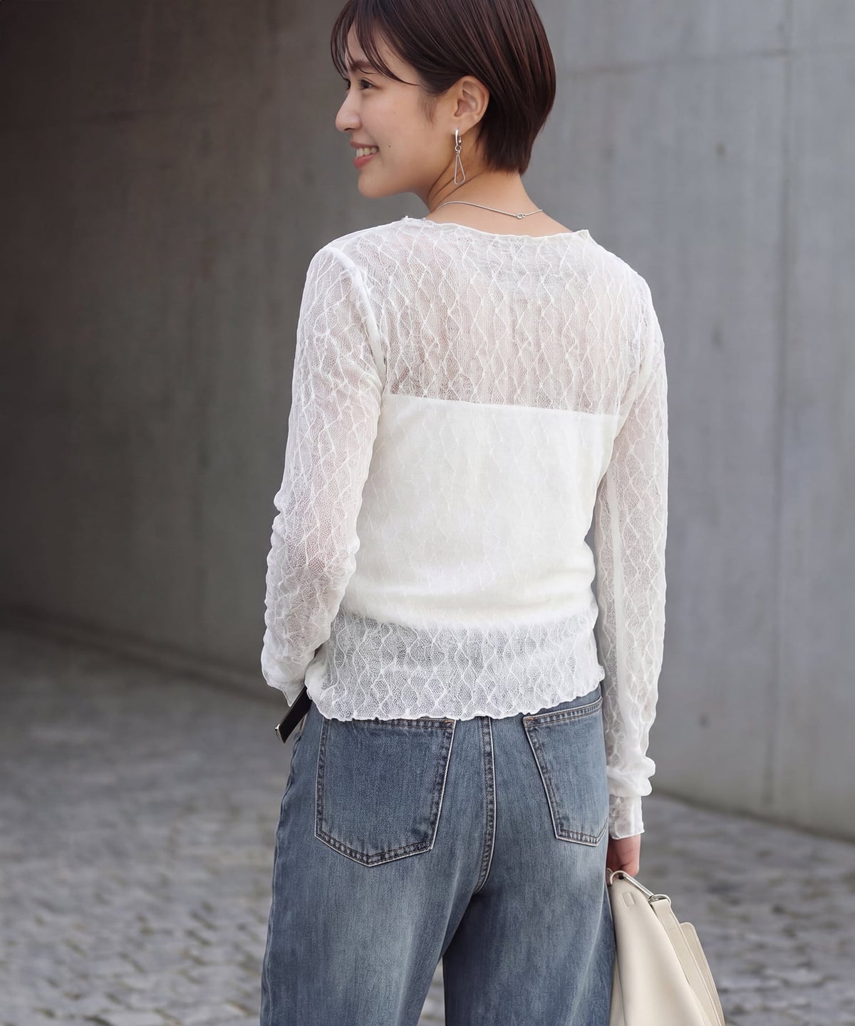 着用イメージ 163cm ホワイト