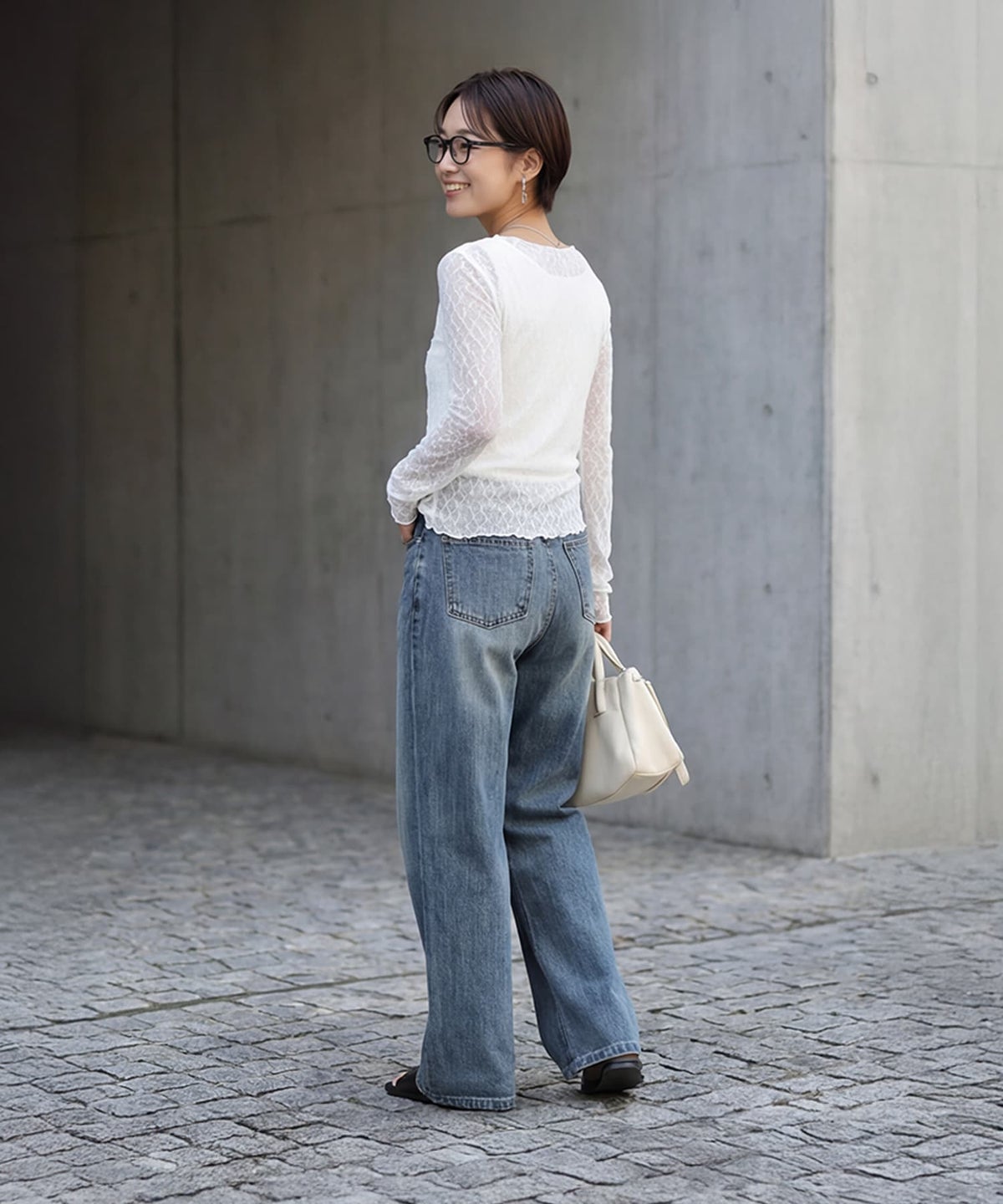 着用イメージ 163cm ホワイト