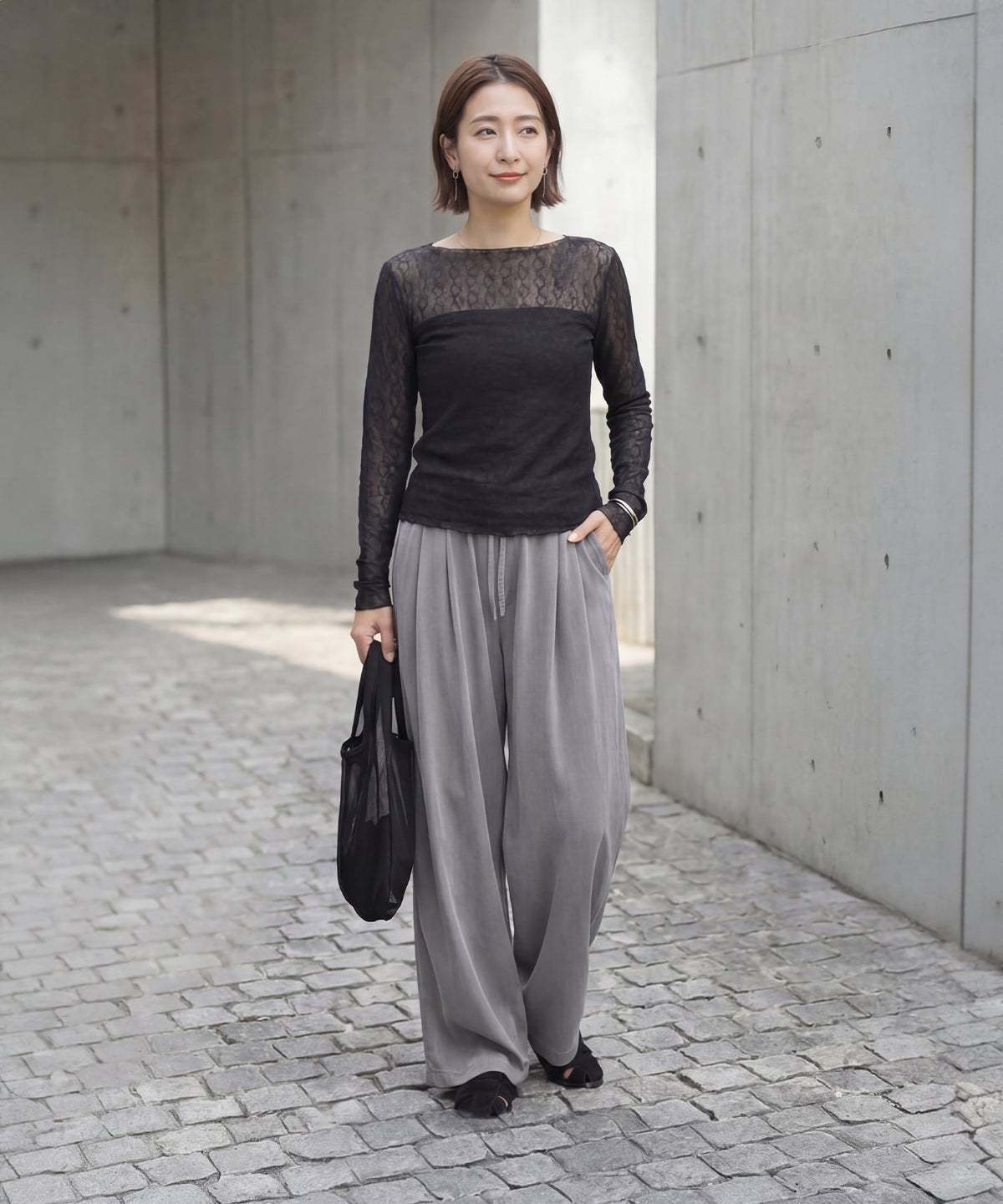 着用イメージ 163cm ブラック