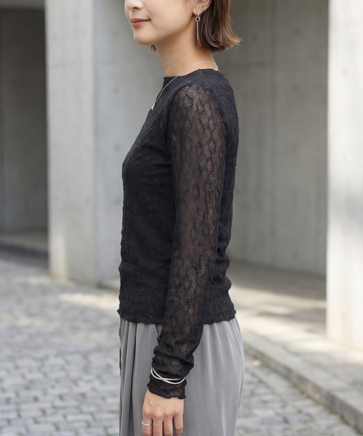 着用イメージ 163cm ブラック