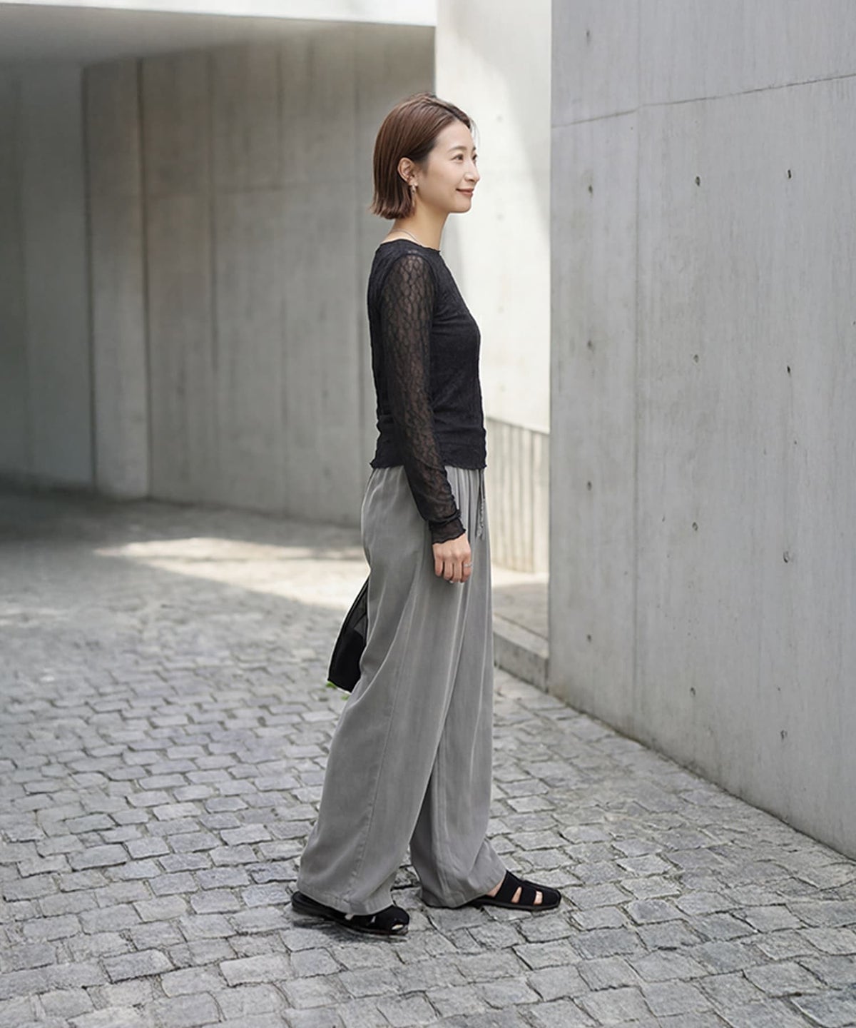 着用イメージ 163cm ブラック