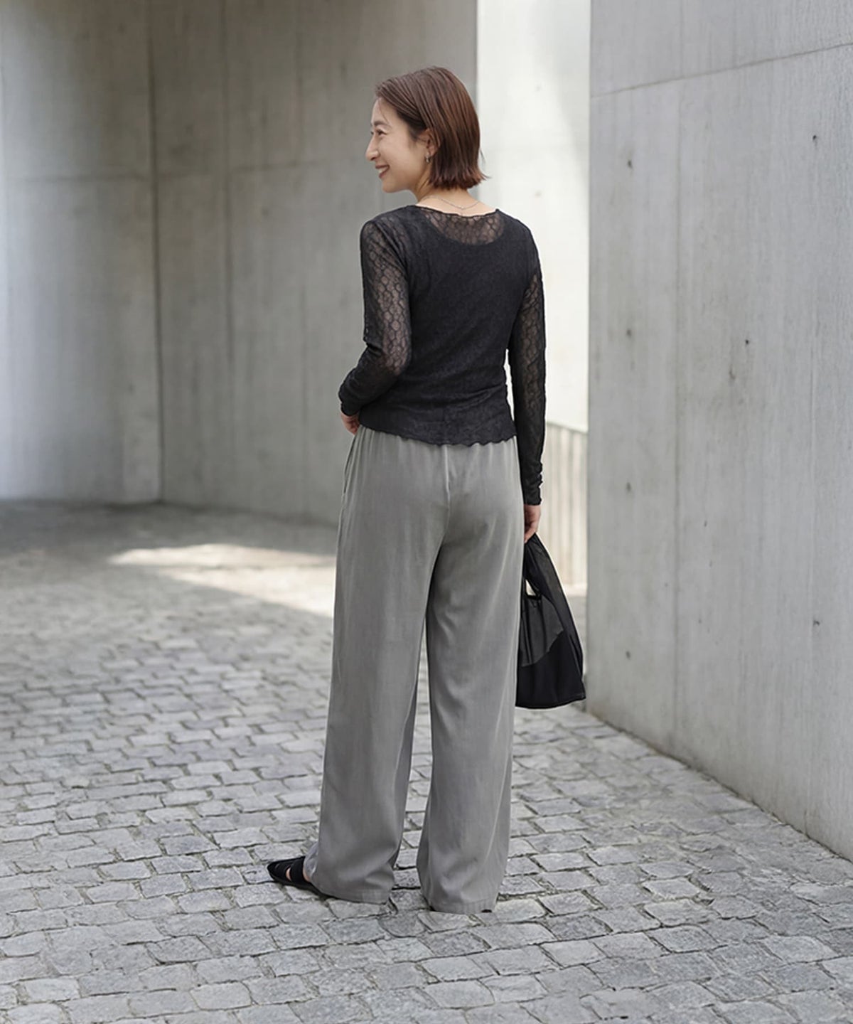 着用イメージ 163cm ブラック