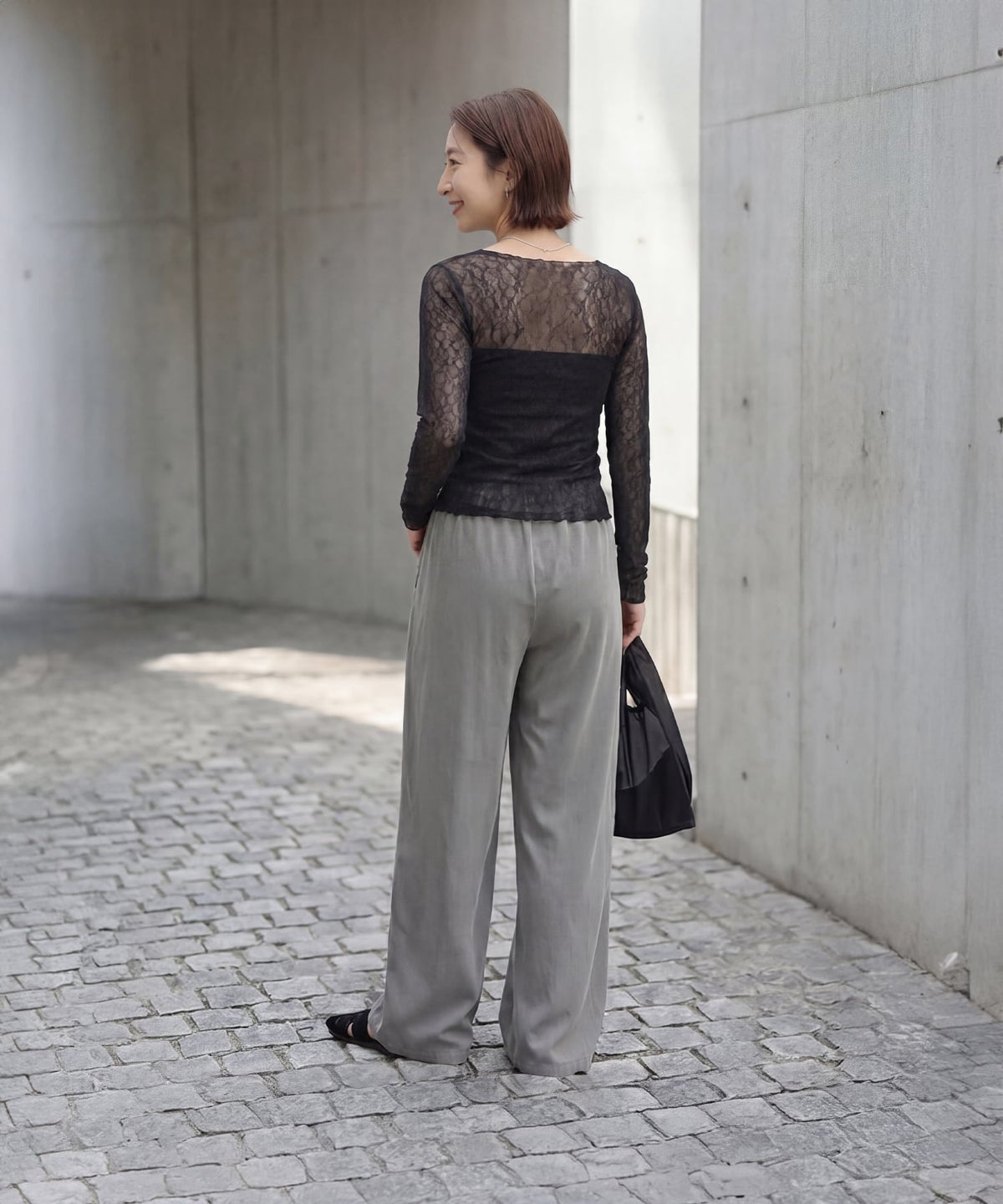 着用イメージ 163cm ブラック