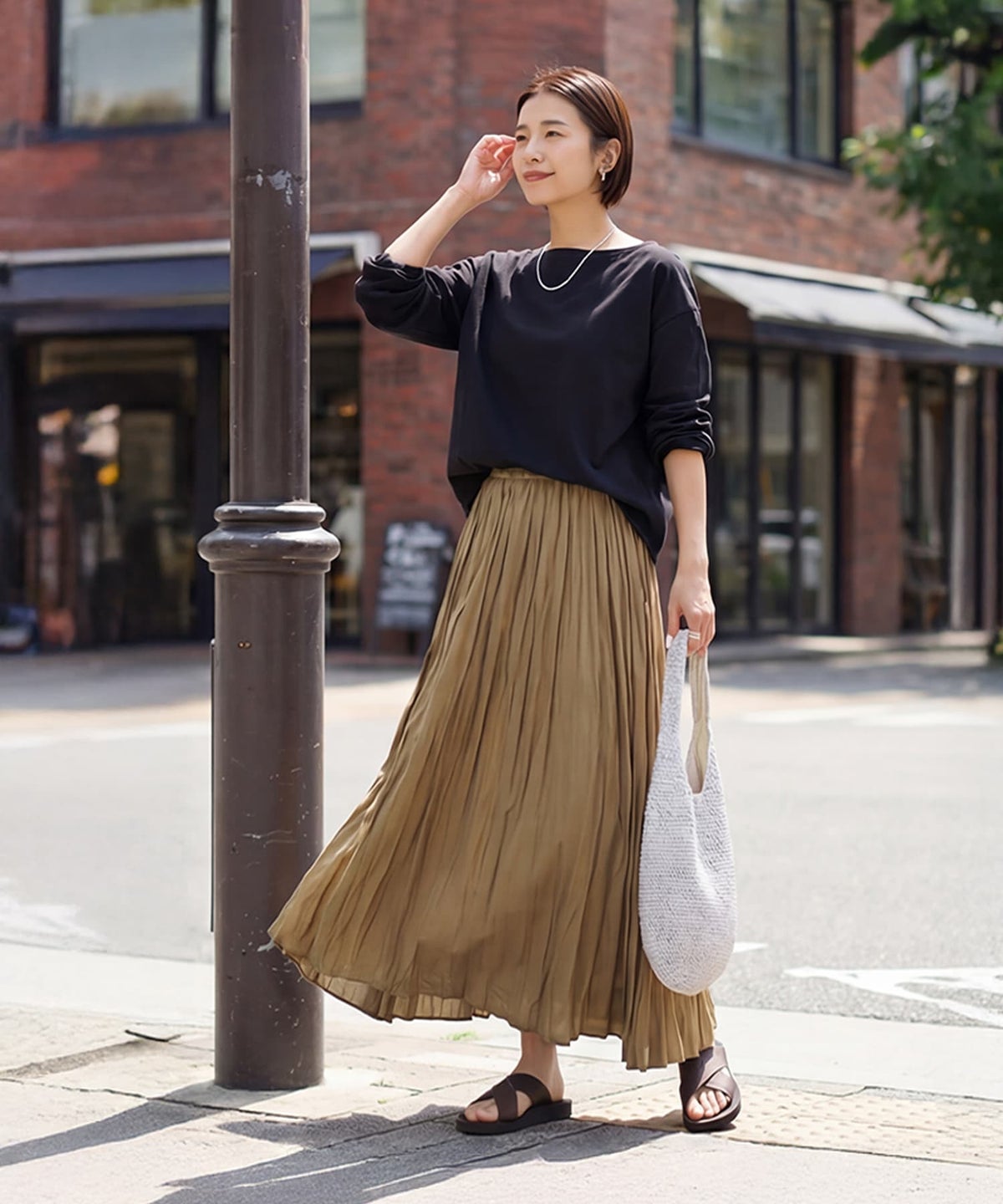 着用イメージ 163cm ブラック