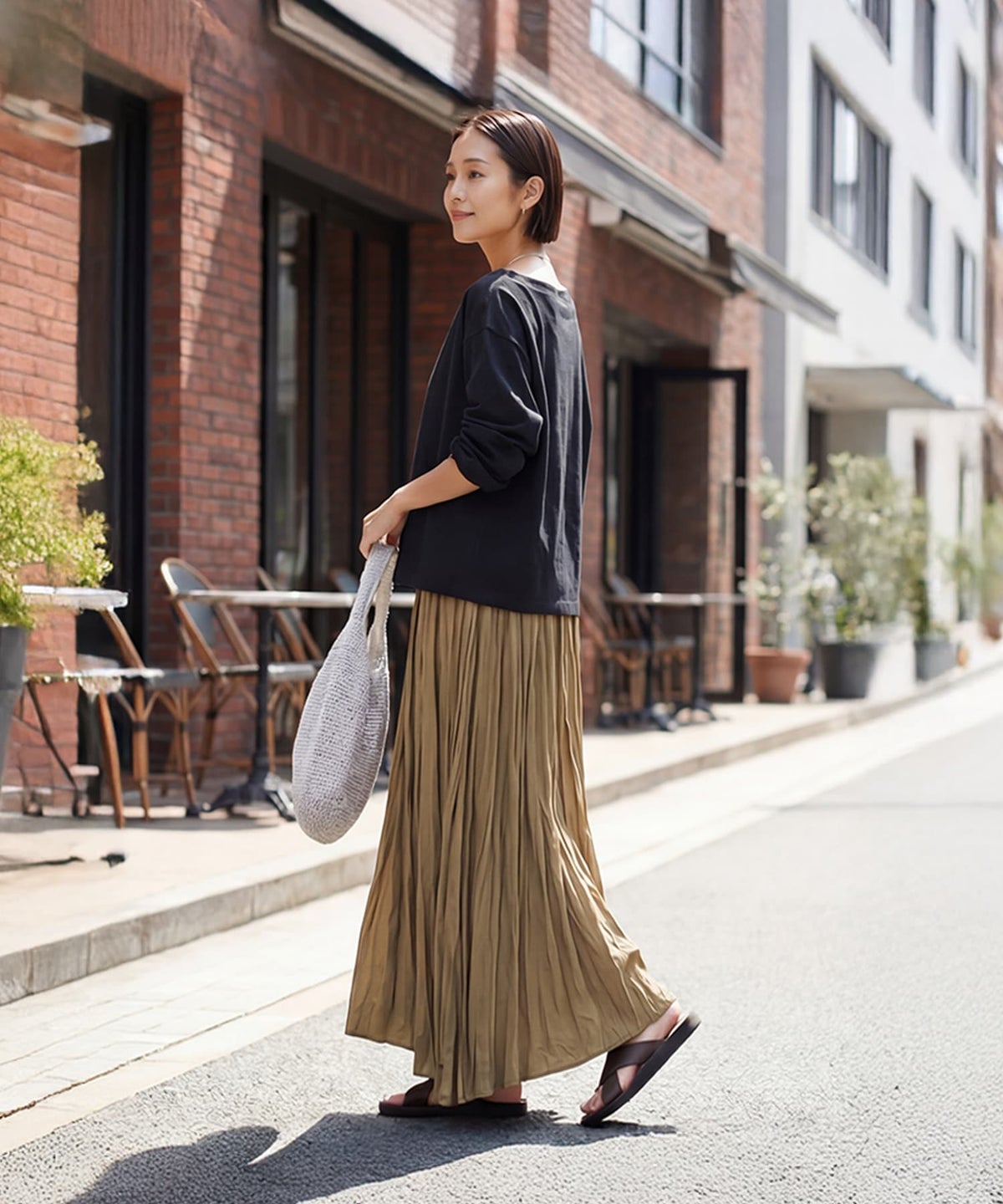 着用イメージ 163cm ブラック