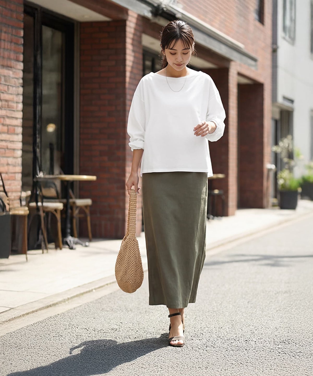 着用イメージ 163cm ホワイト