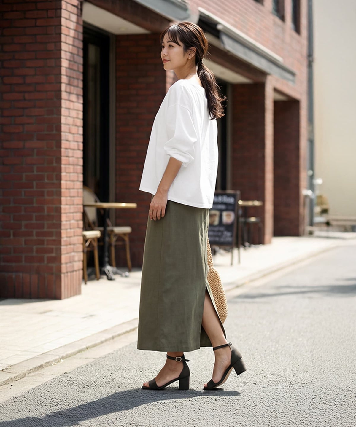 着用イメージ 163cm ホワイト