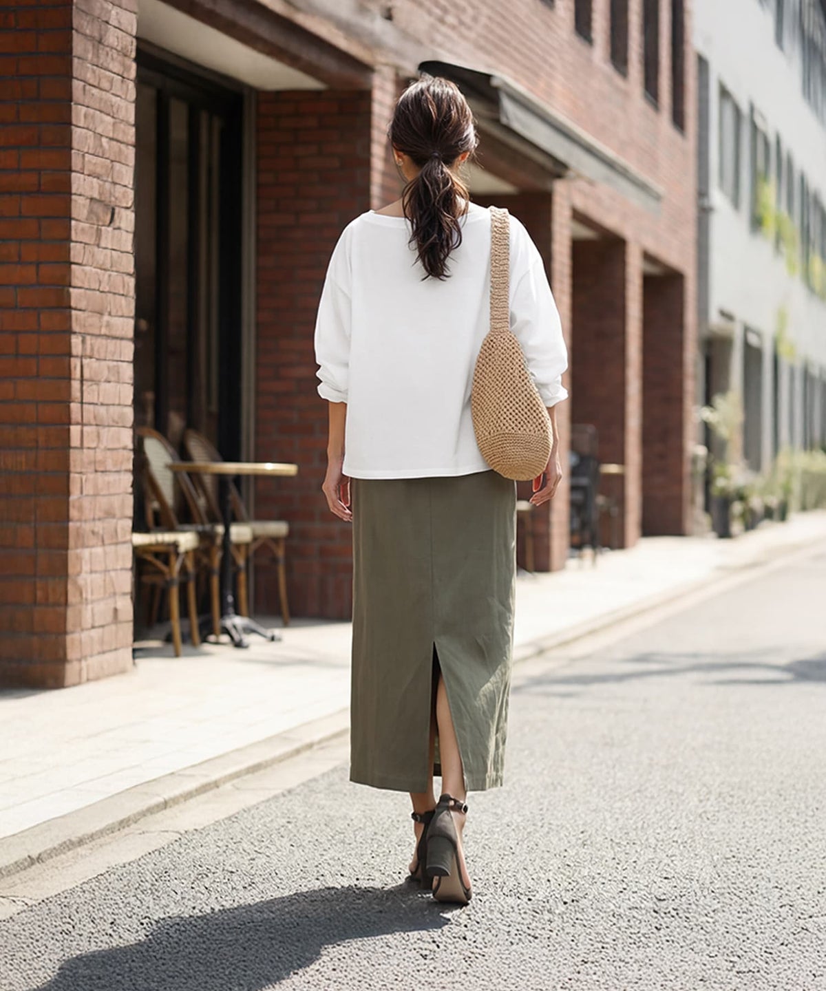 着用イメージ 163cm ホワイト