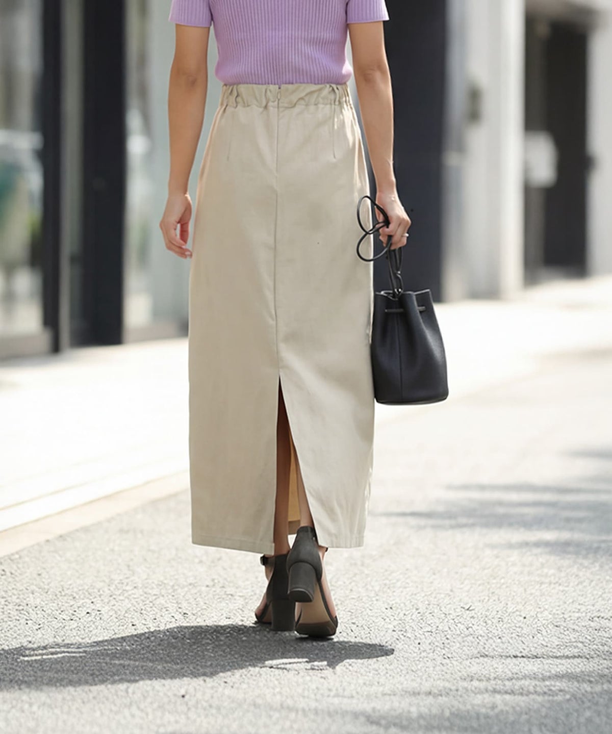 着用イメージ 163cm ベージュ