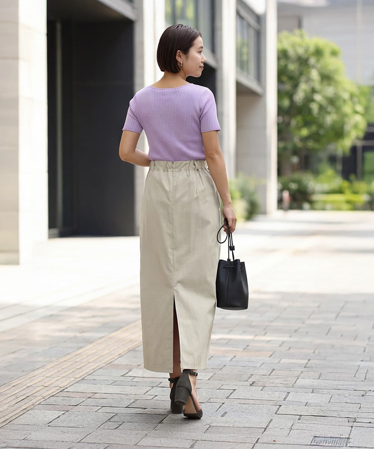 着用イメージ 163cm ベージュ