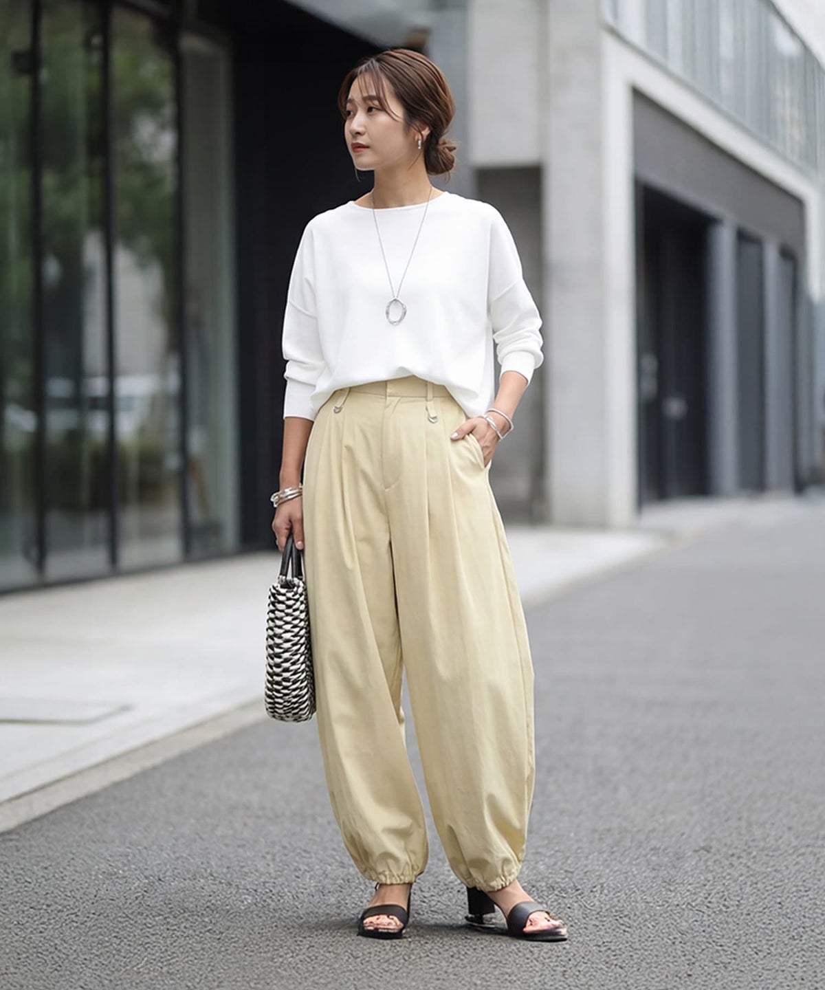 着用イメージ 163cm イエロー