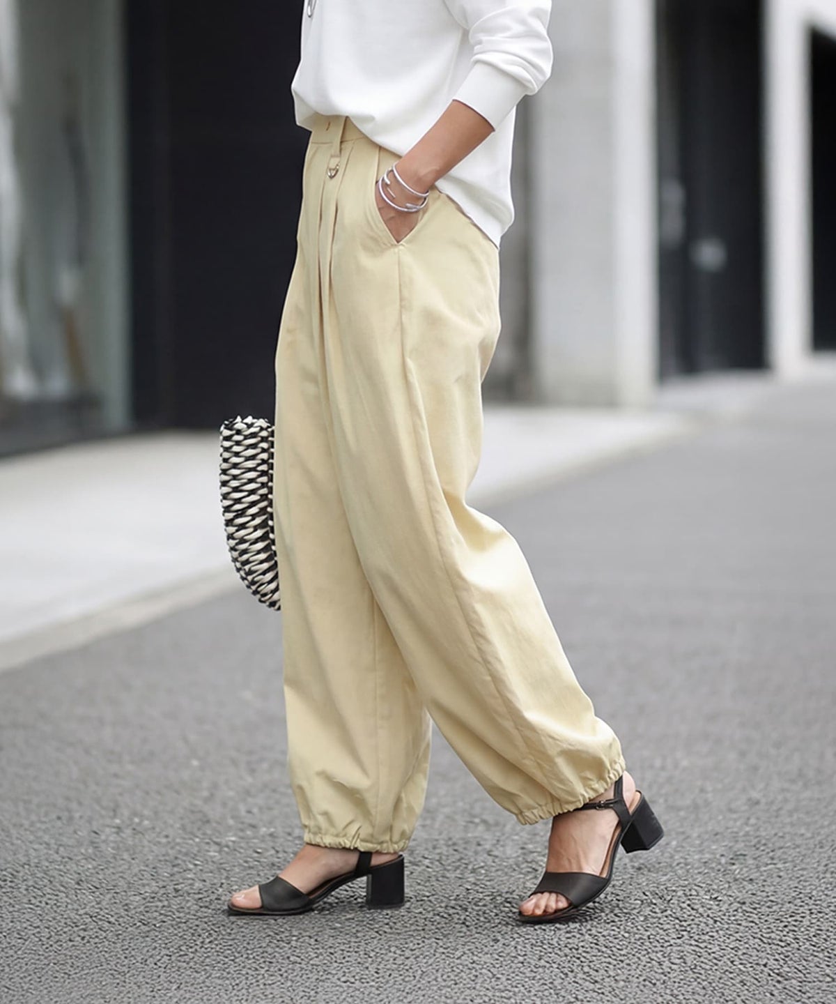 着用イメージ 163cm イエロー