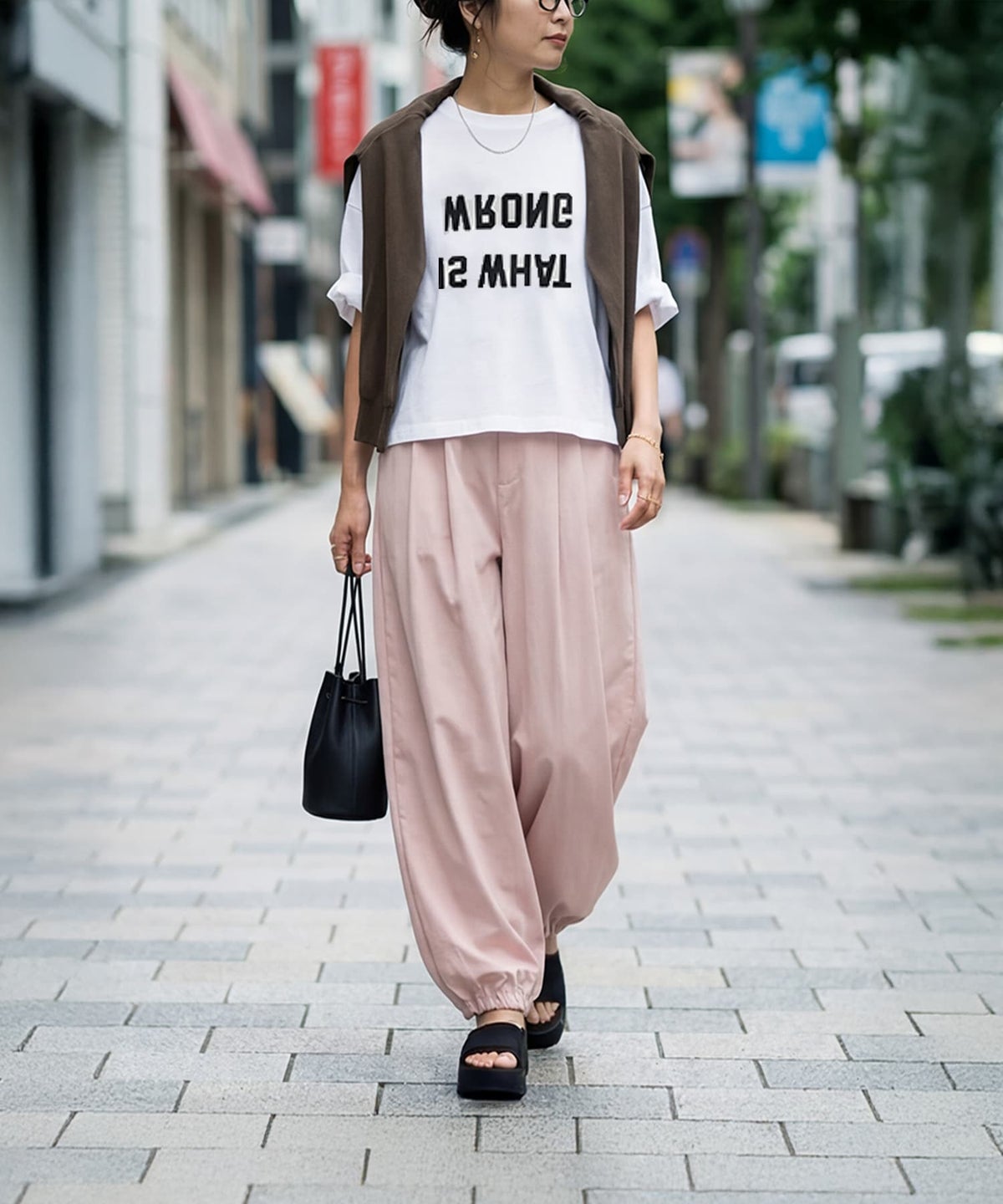 着用イメージ 163cm ピンク