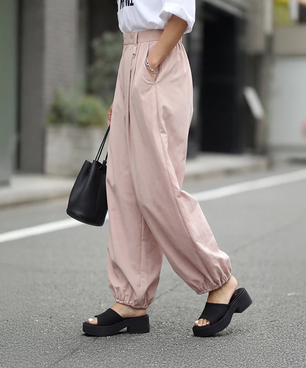 着用イメージ 163cm ピンク