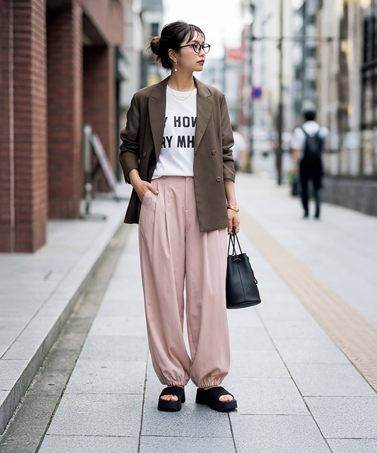 着用イメージ 163cm ピンク