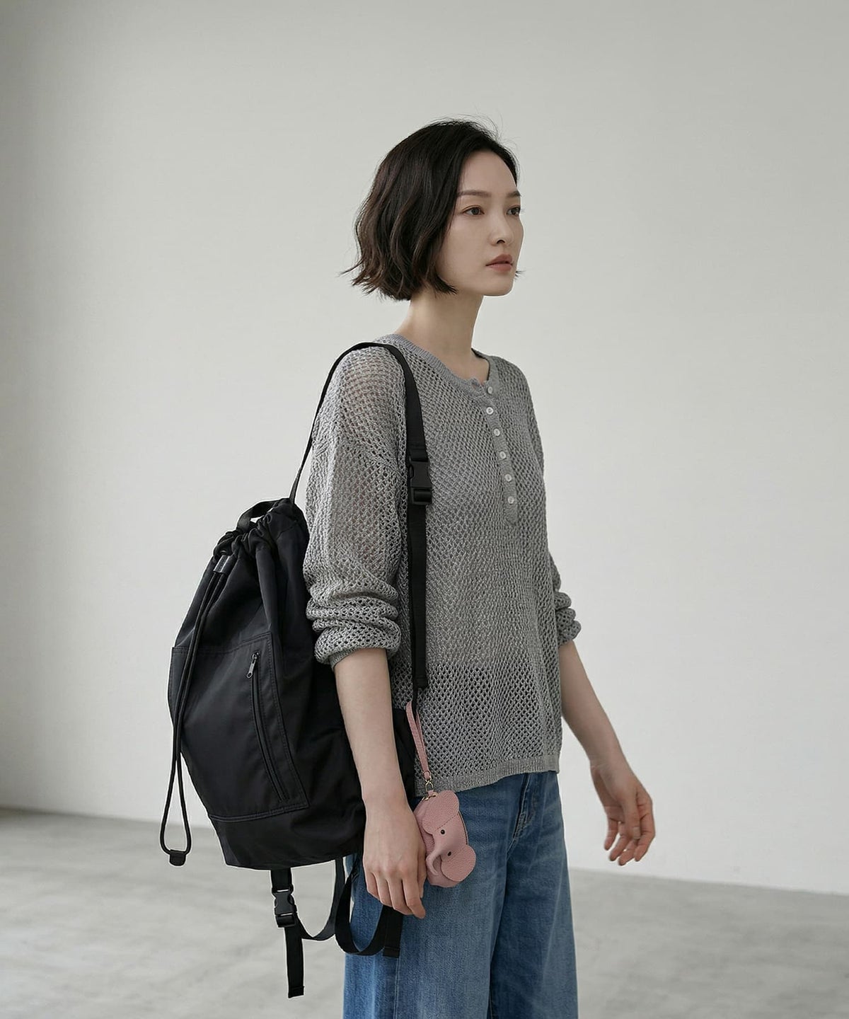 着用イメージ 170cm グレー