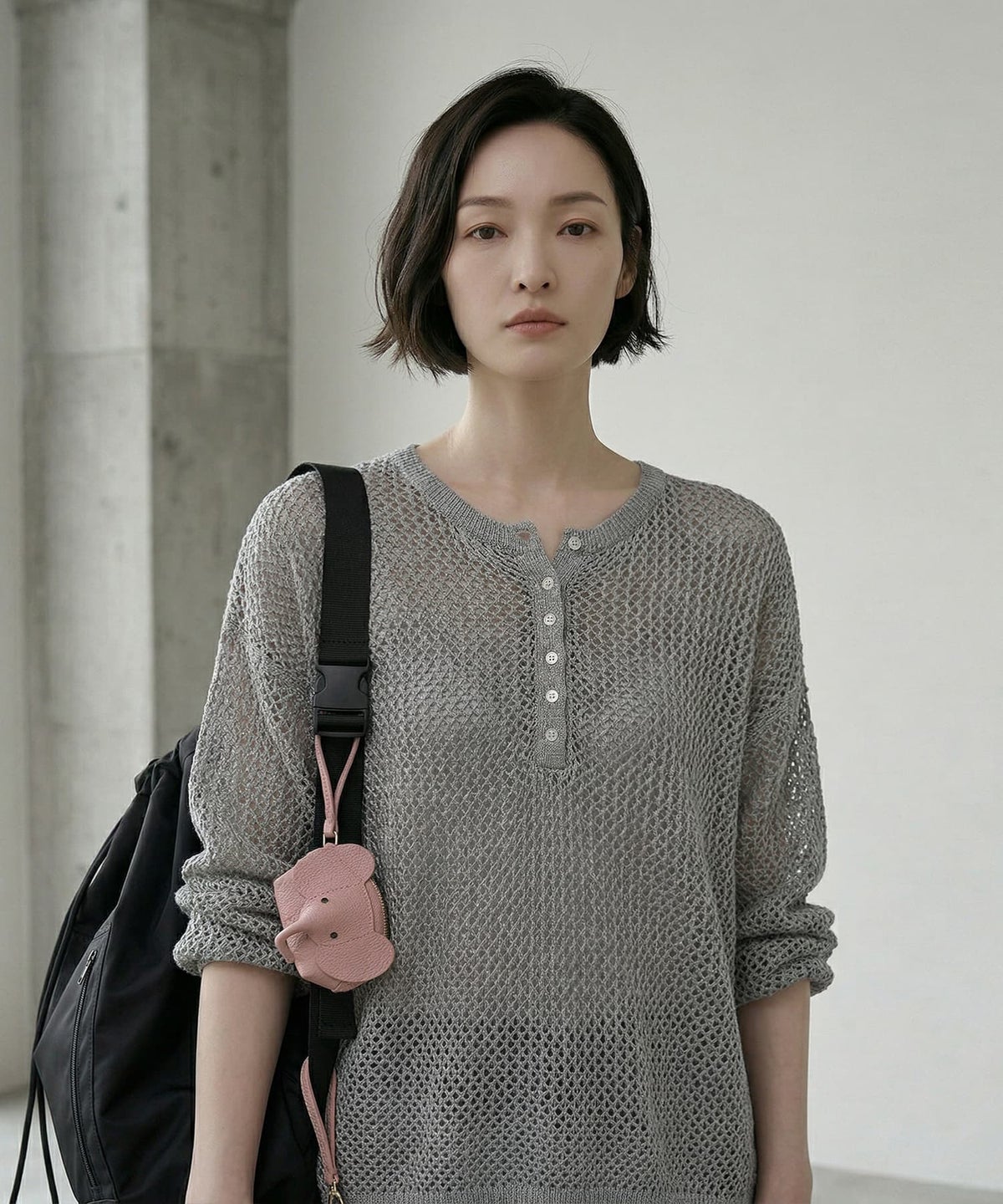 着用イメージ 170cm グレー