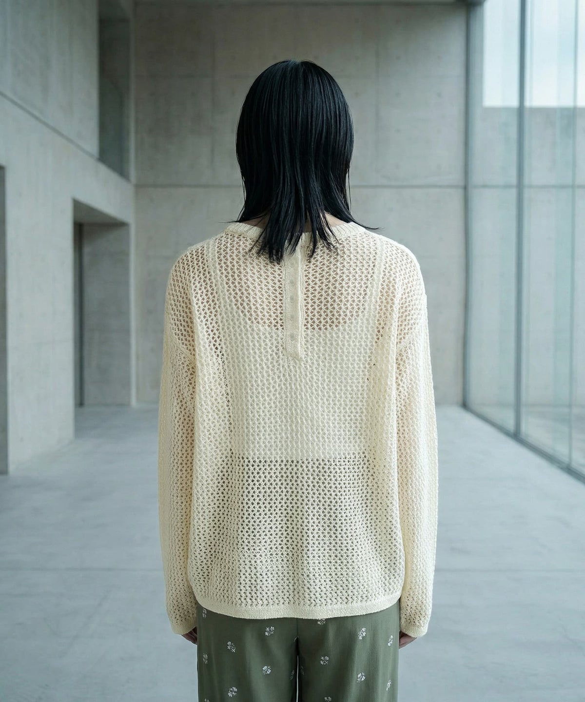 着用イメージ 170cm オフホワイト