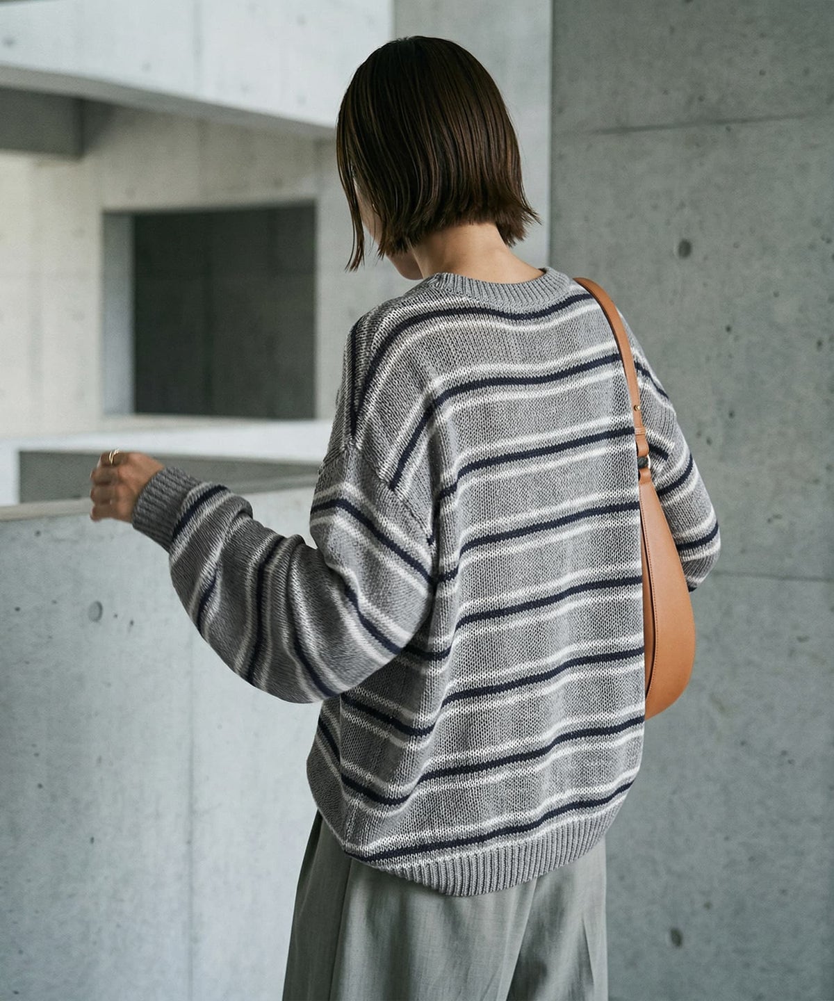 着用イメージ 169cm グレー