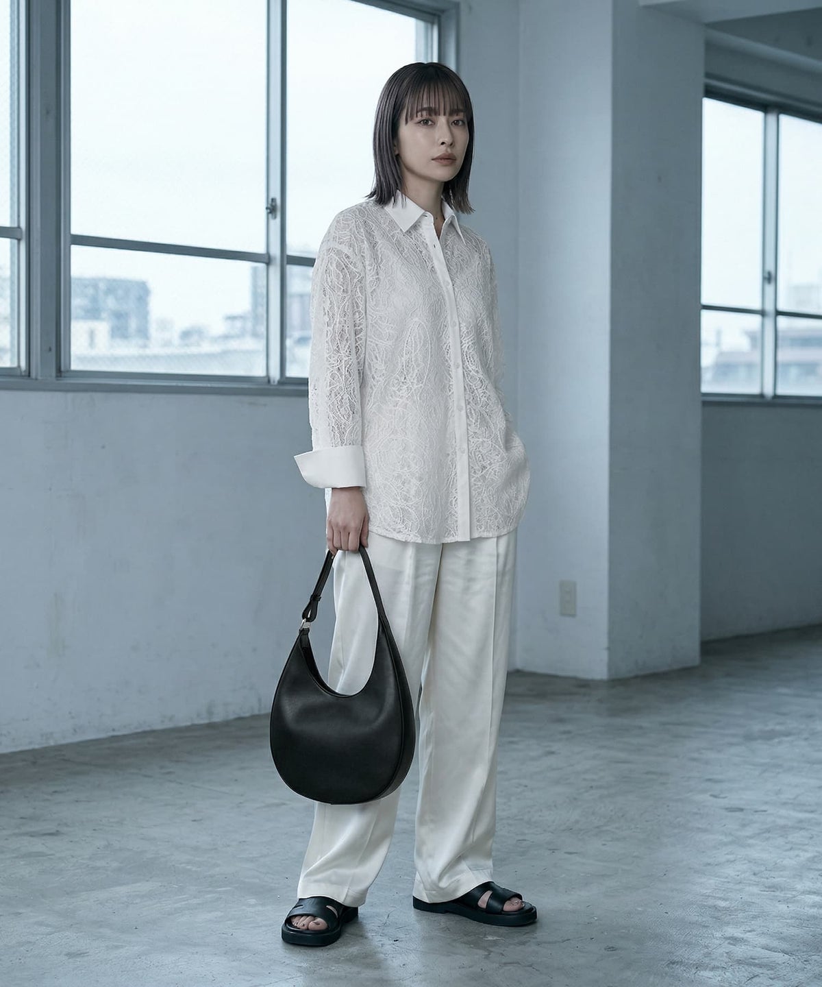 着用イメージ 167cm ブラック