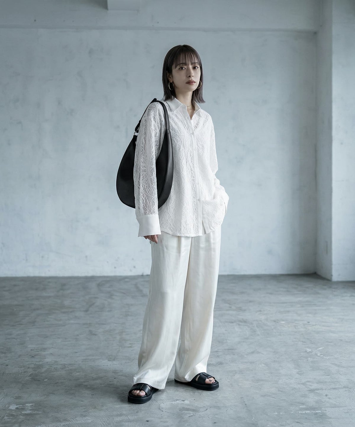 着用イメージ 167cm ブラック