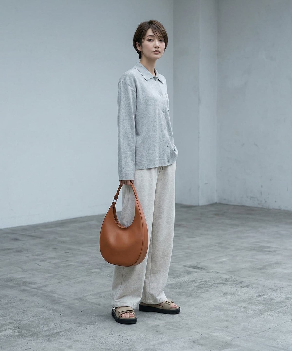 着用イメージ 165cm ブラウン