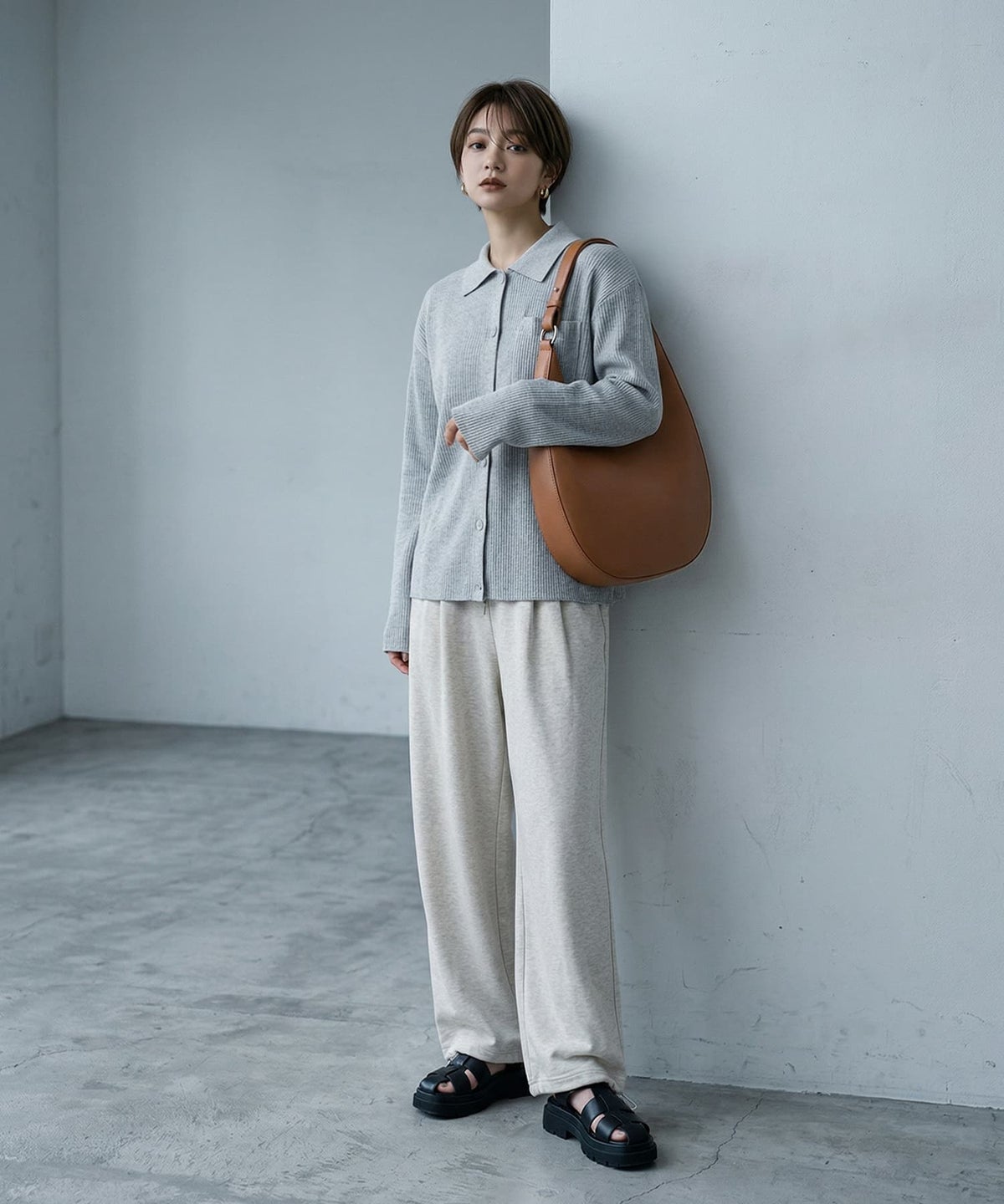 着用イメージ 165cm ブラウン