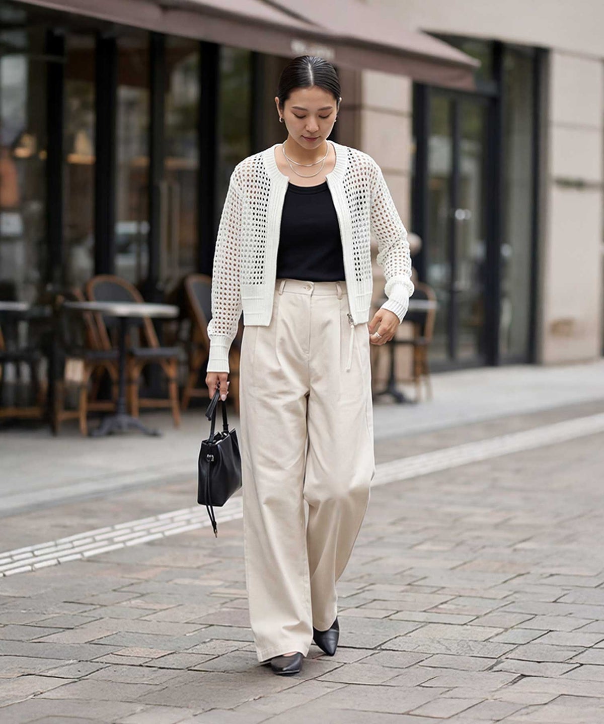 着用イメージ 163cm ホワイト