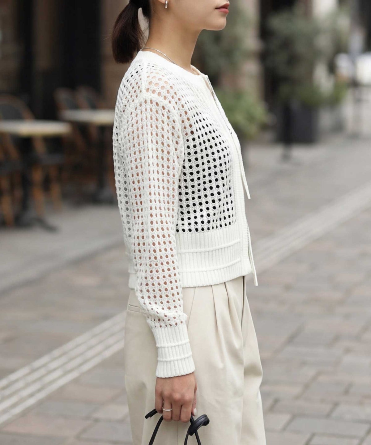 着用イメージ 163cm ホワイト