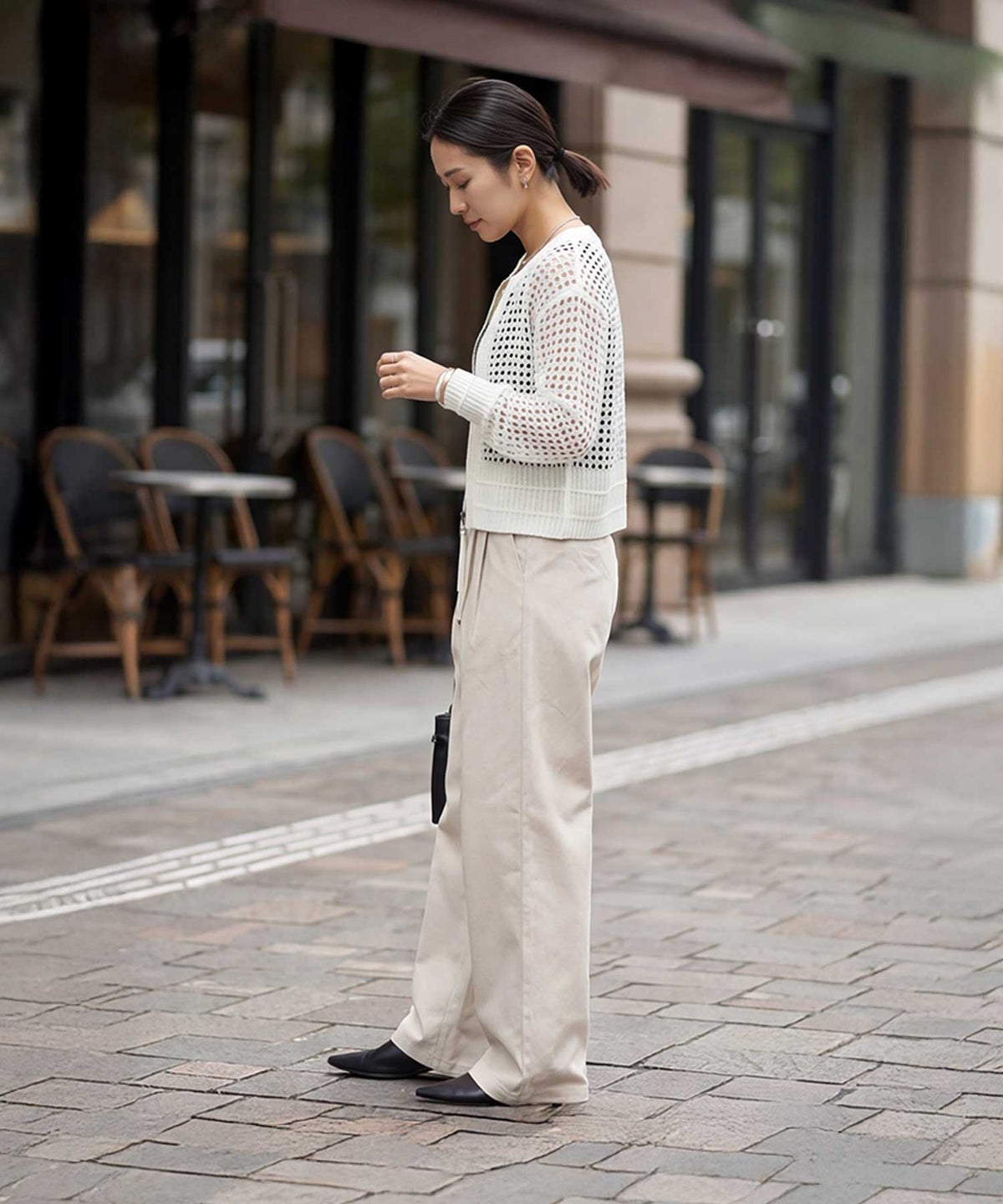 着用イメージ 163cm ホワイト