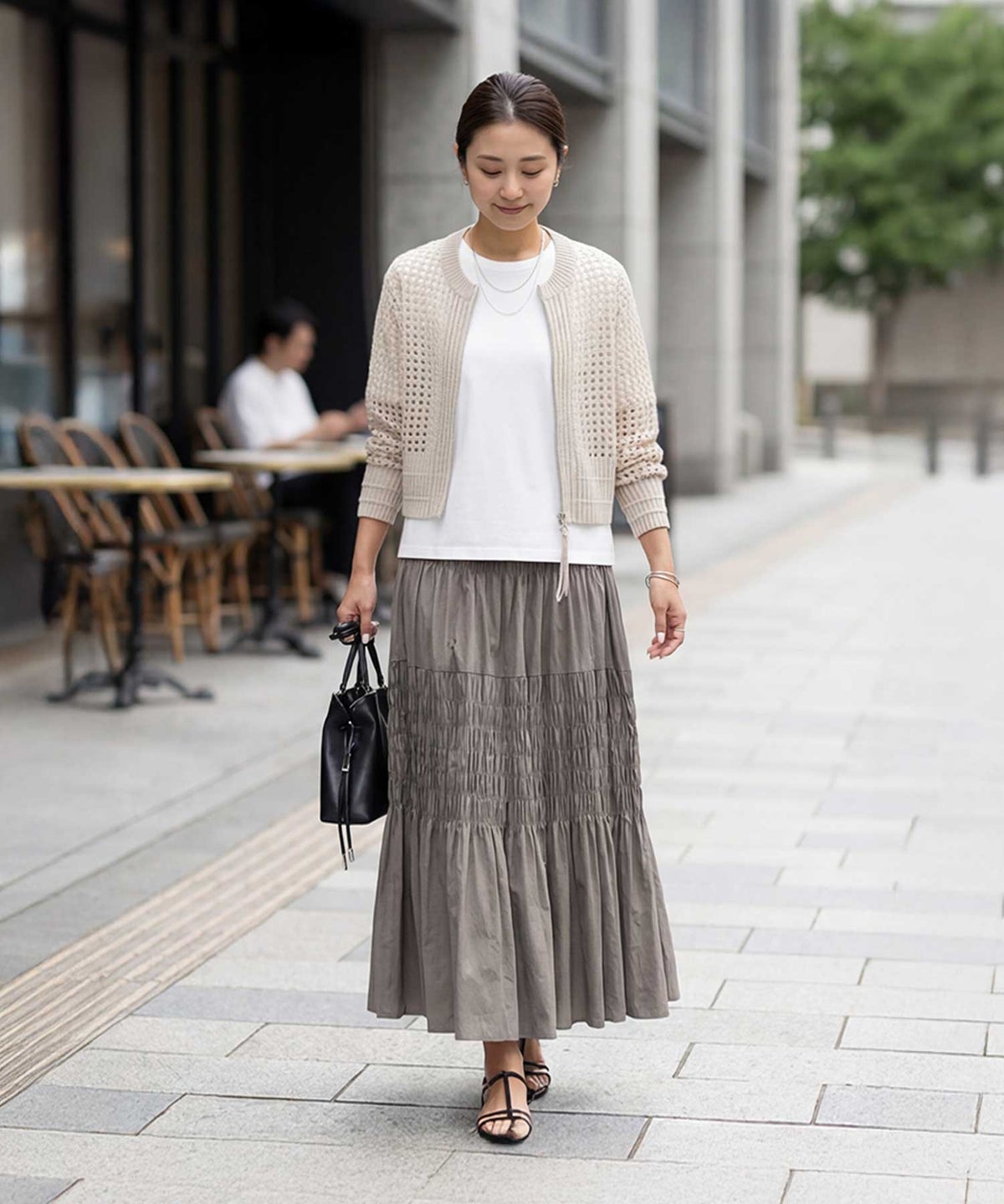 着用イメージ 163cm ホワイト