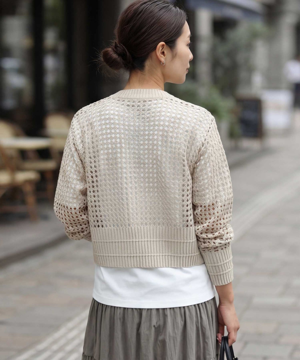 着用イメージ 163cm ベージュ