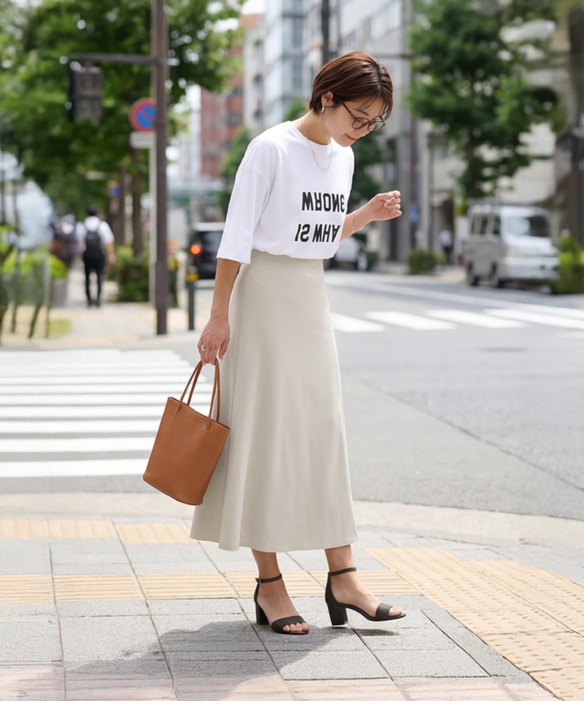 着用イメージ 163cm ライトグレージュ