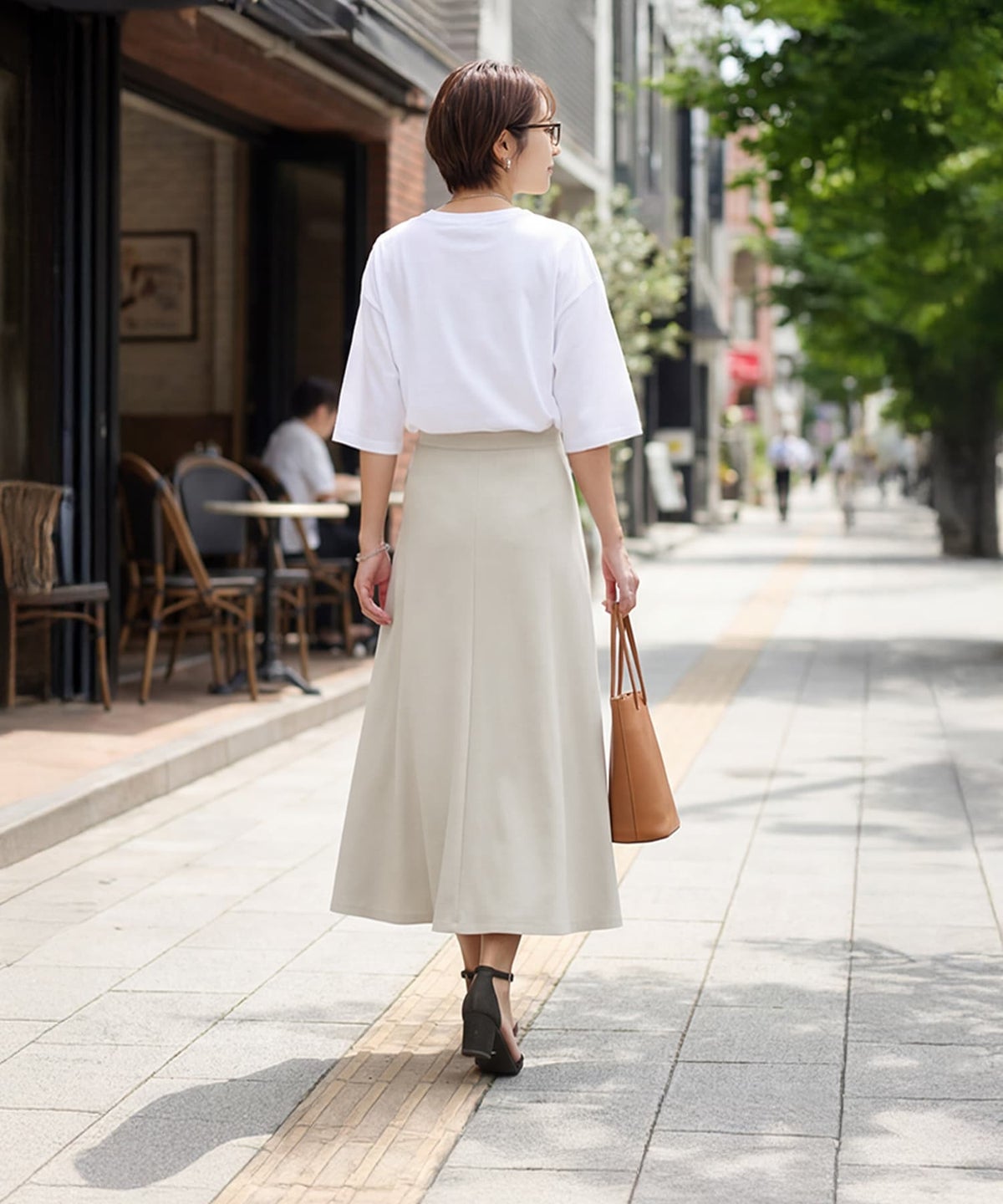 着用イメージ 163cm ライトグレージュ