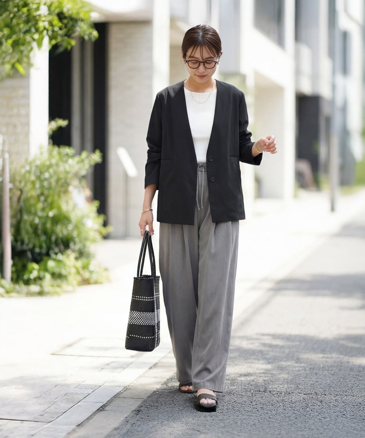 着用イメージ 163cm ブラック