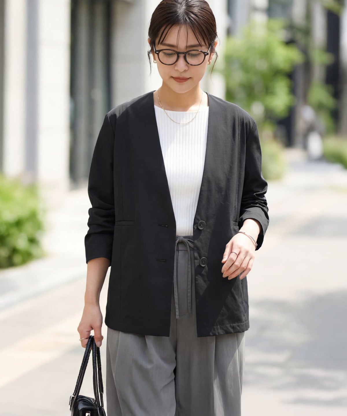 着用イメージ 163cm ブラック