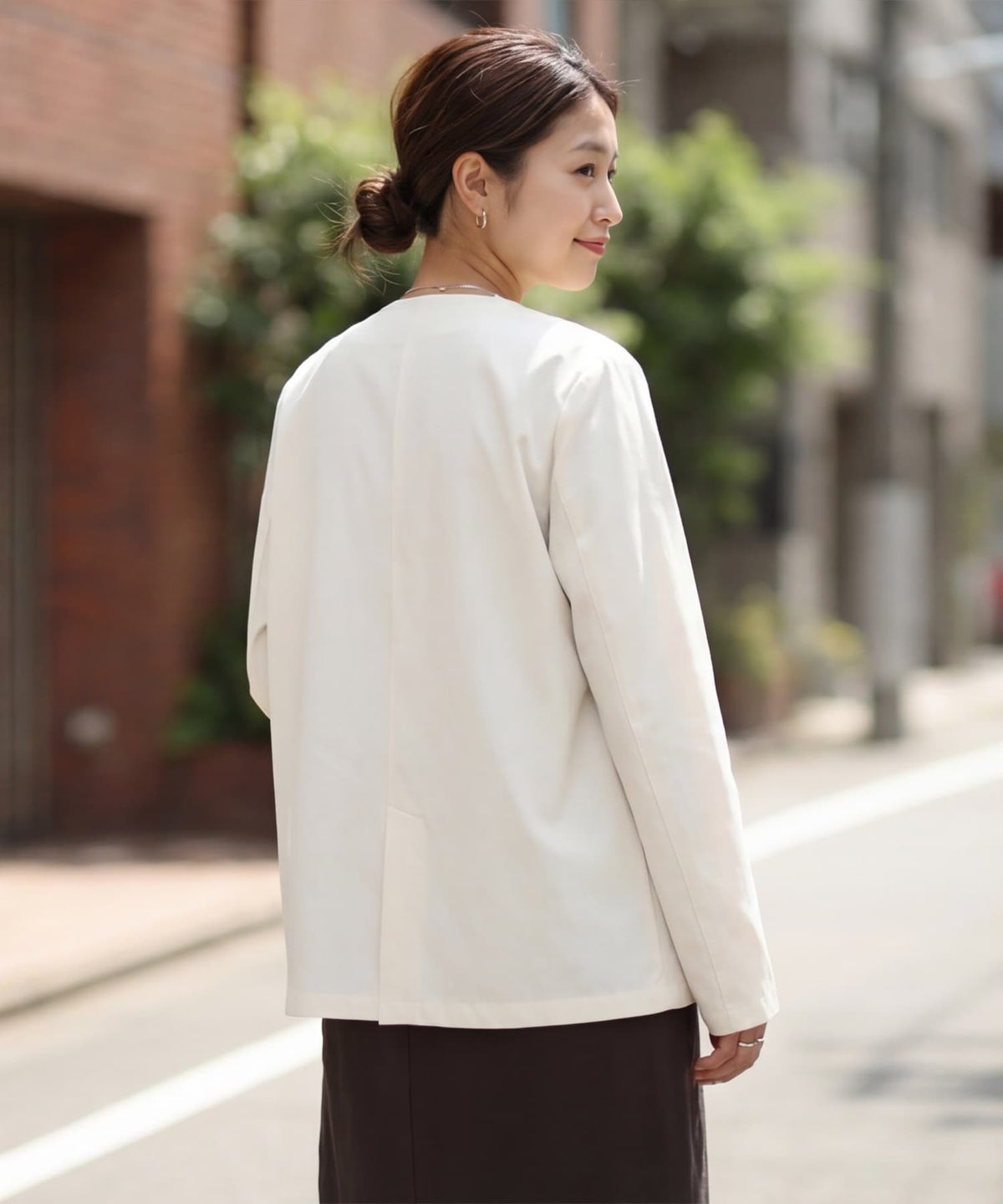 着用イメージ 163cm バタークリーム