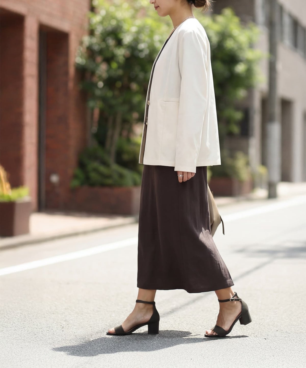 着用イメージ 163cm バタークリーム