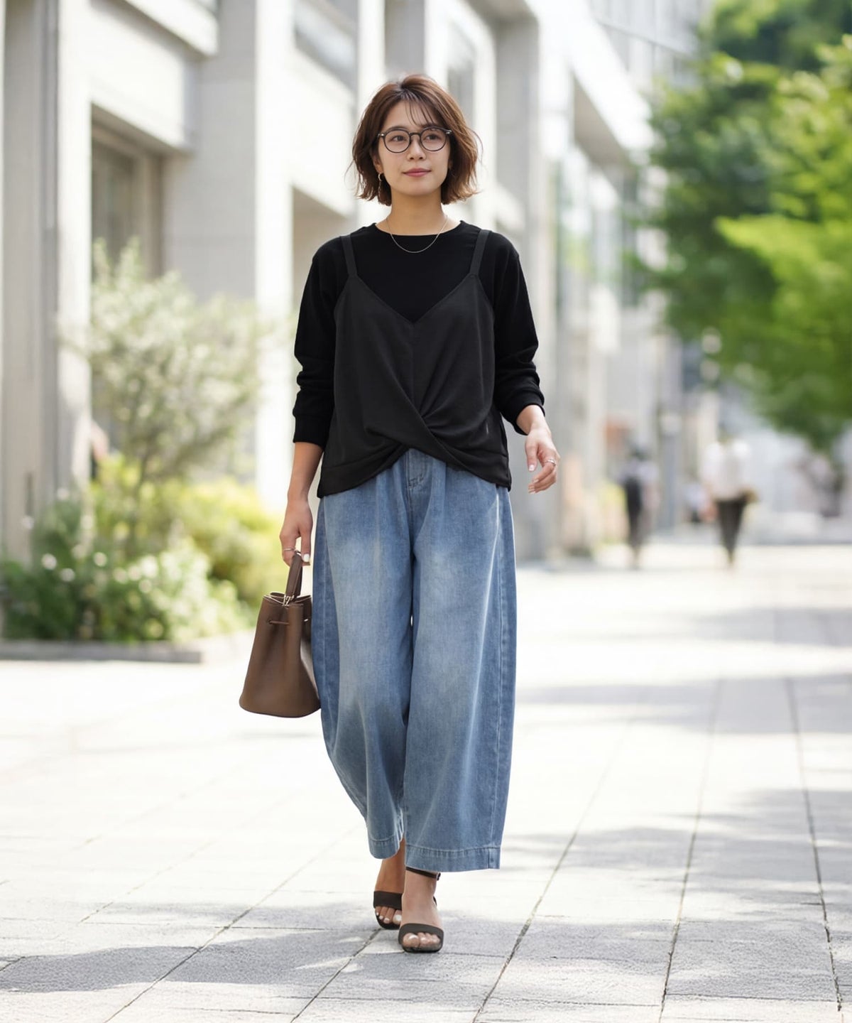 着用イメージ 163cm ブラック